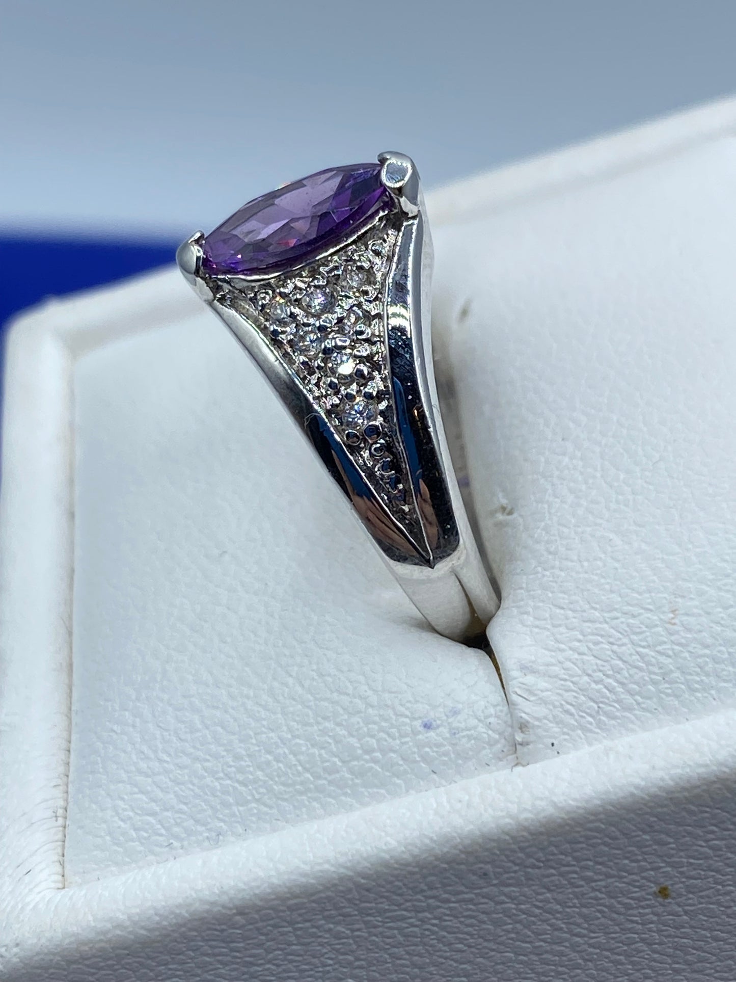 Glass Marquise Cut Costume Ring