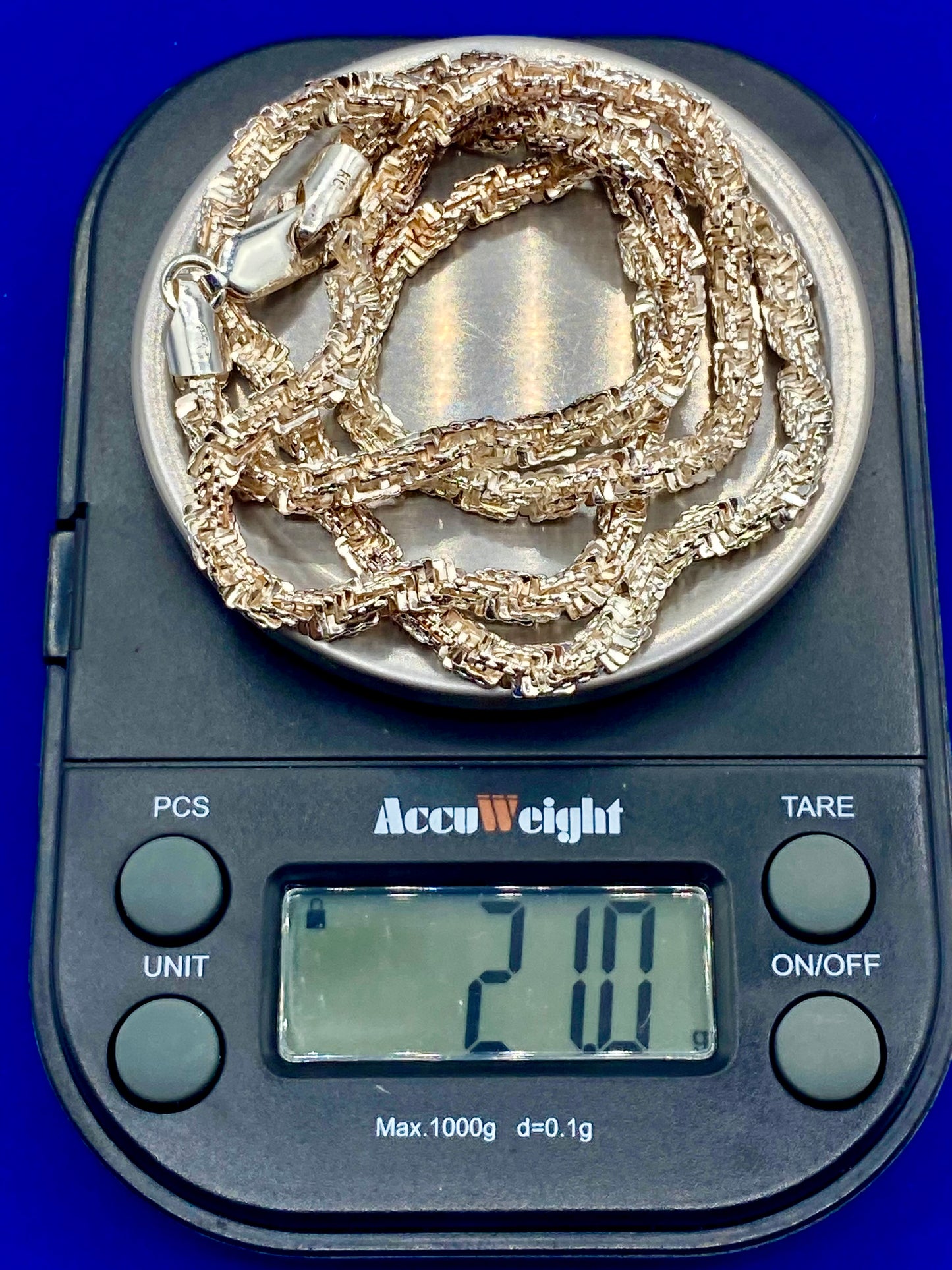 Sterling Silver Twisted Rope Chain Necklace