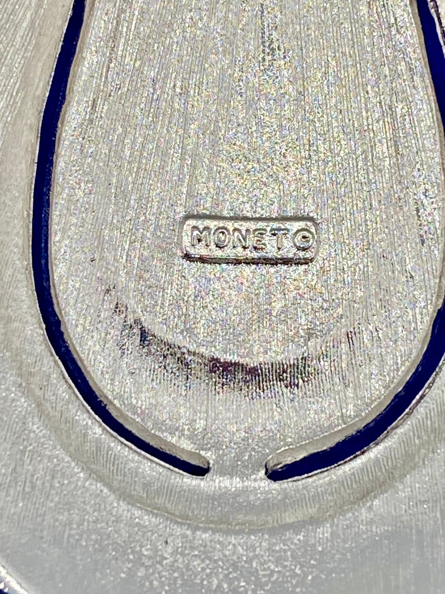 Vintage Silver Tone Monet Teardrop Pendant