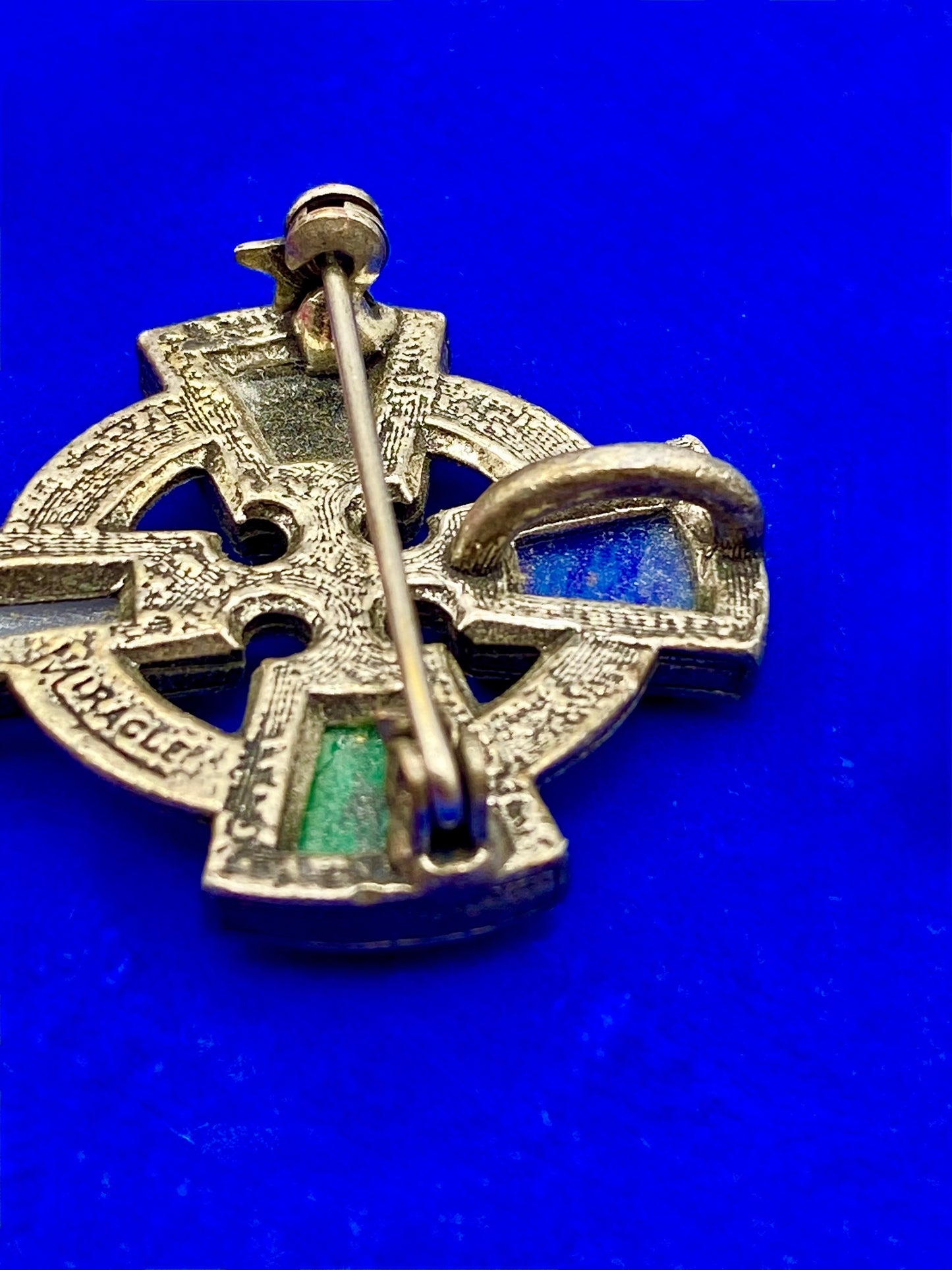 Vintage Miracle Celtic Cross Brooch