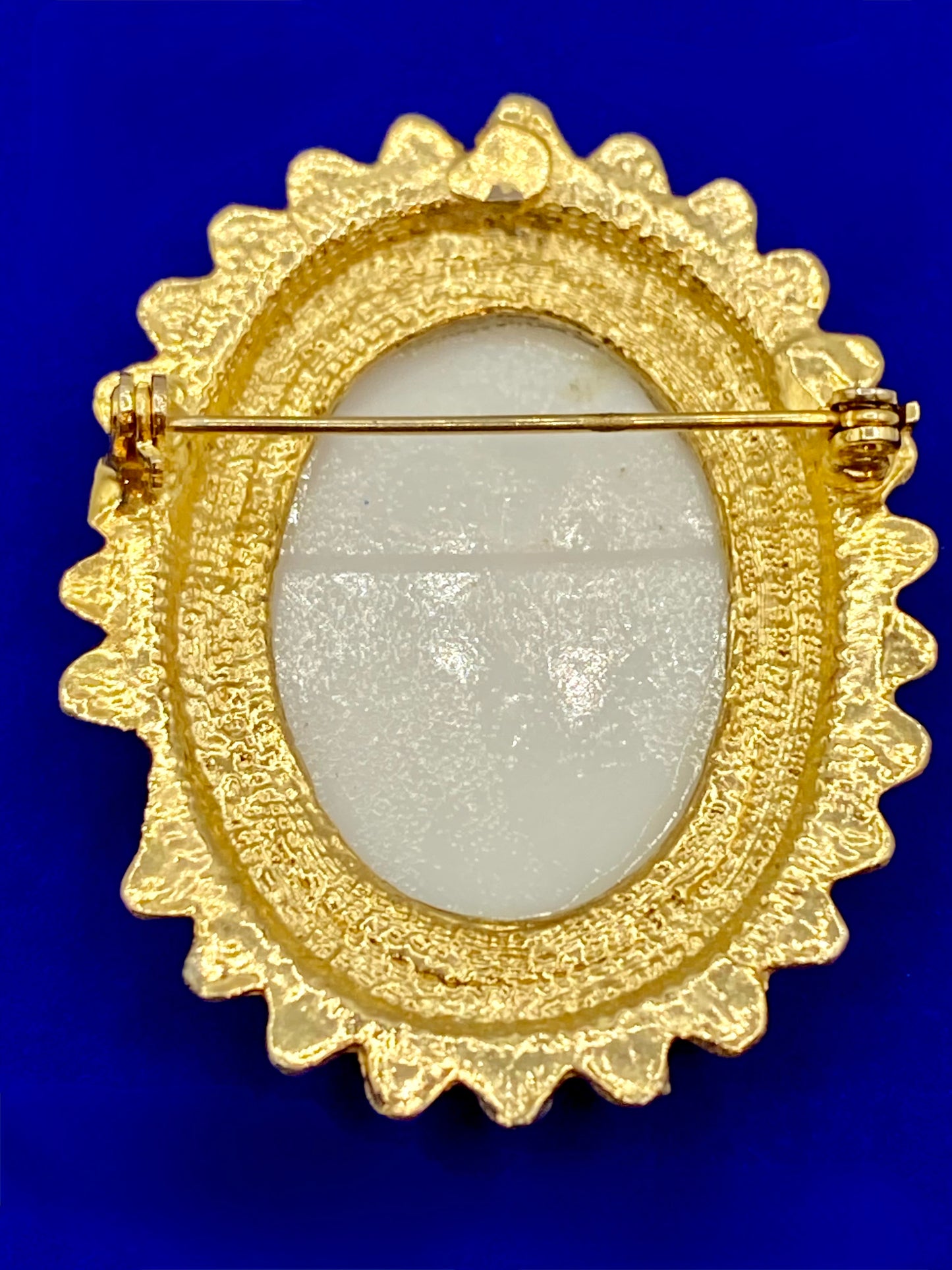 Hula Dancing Gold Tone Brooch