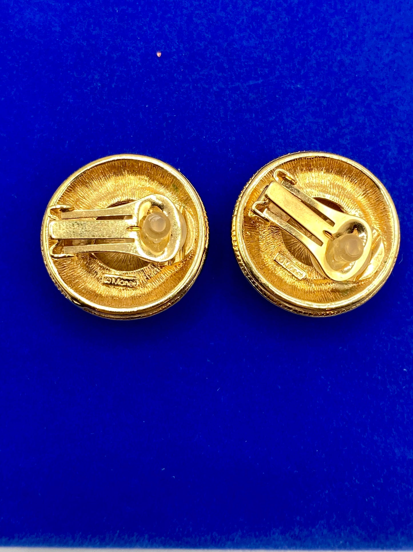 Vintage Monet Matte Gold Tone Clip Ons