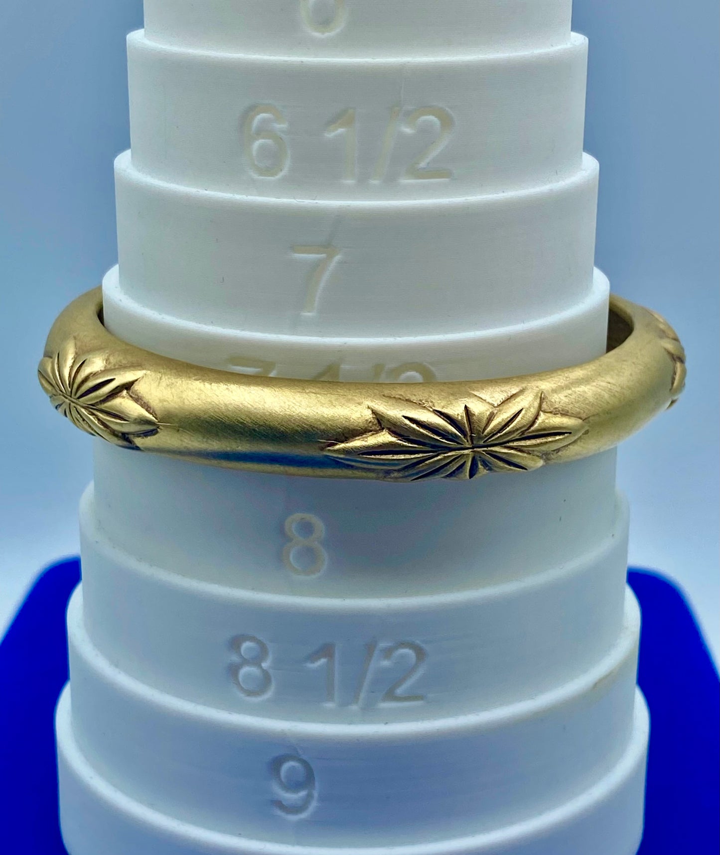 Vintage Oscar De La Renta Satin Gold Tone Bangle Bracelet