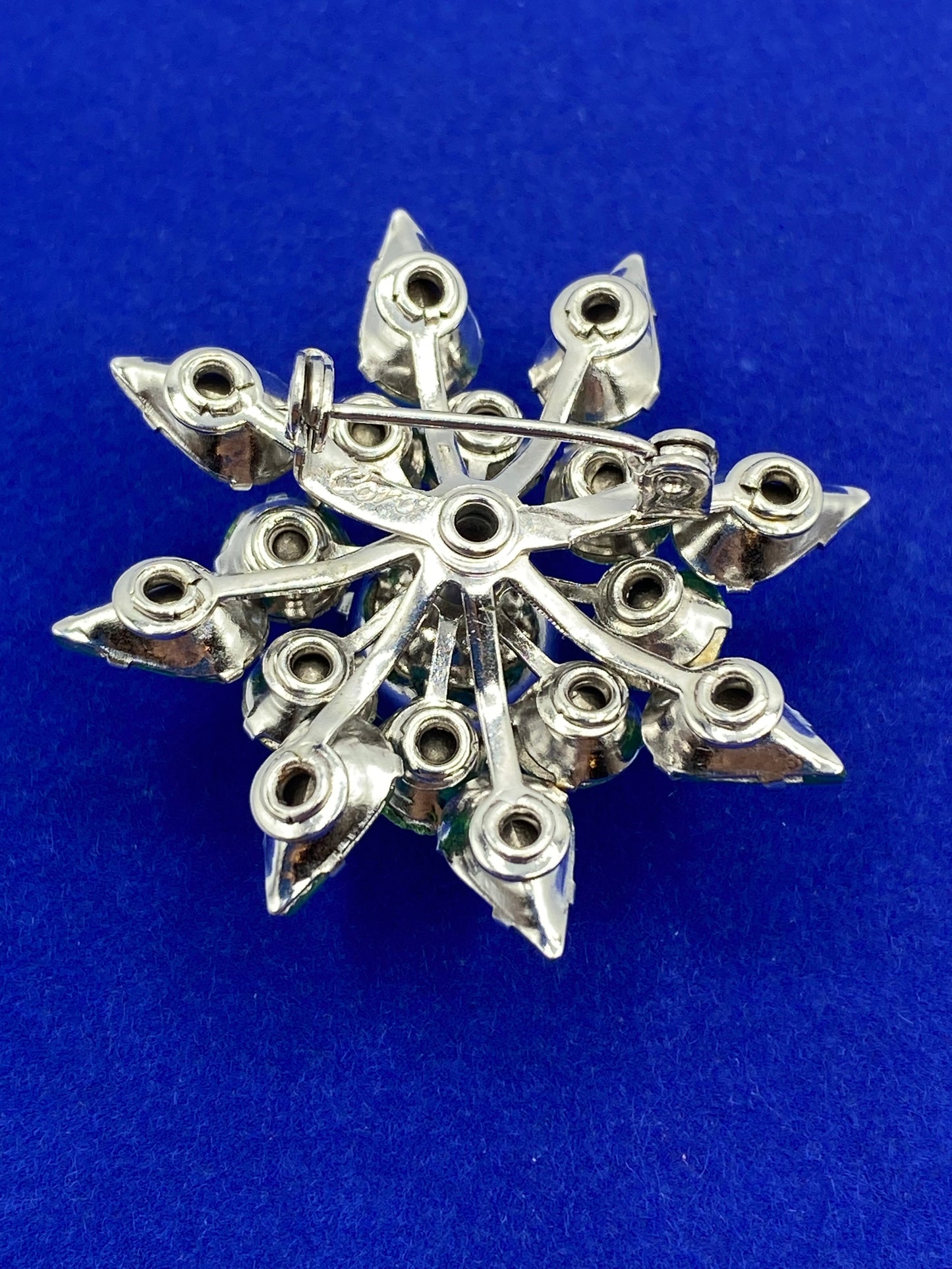 Coro Uranium Rhinestone Brooch