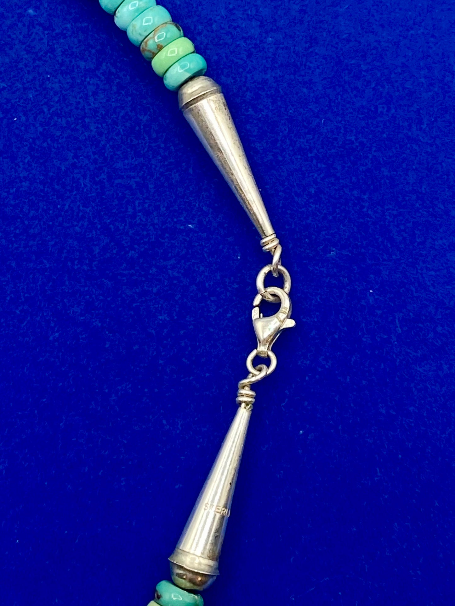 Vintage Native American Turquoise Sterling Silver Necklace