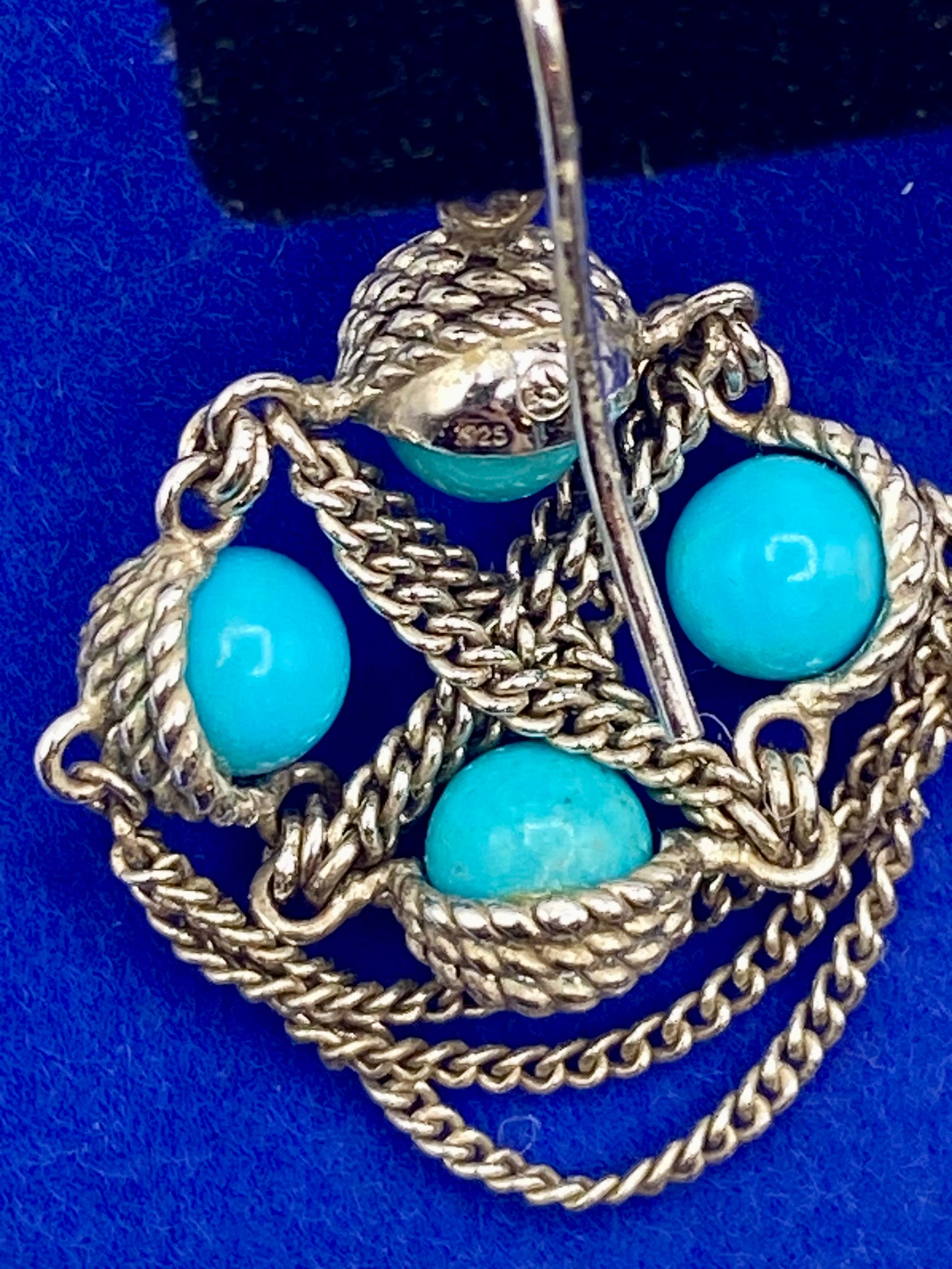 Sterling Silver Turquoise Ball Earrings