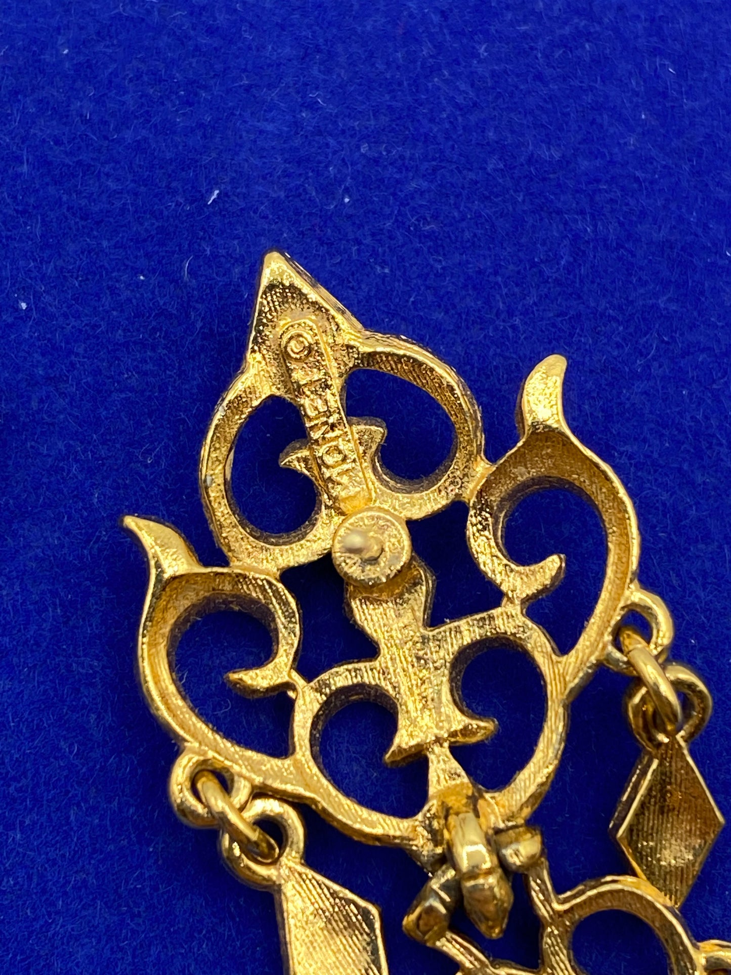 Monet Gold Tone Dangle Earrings