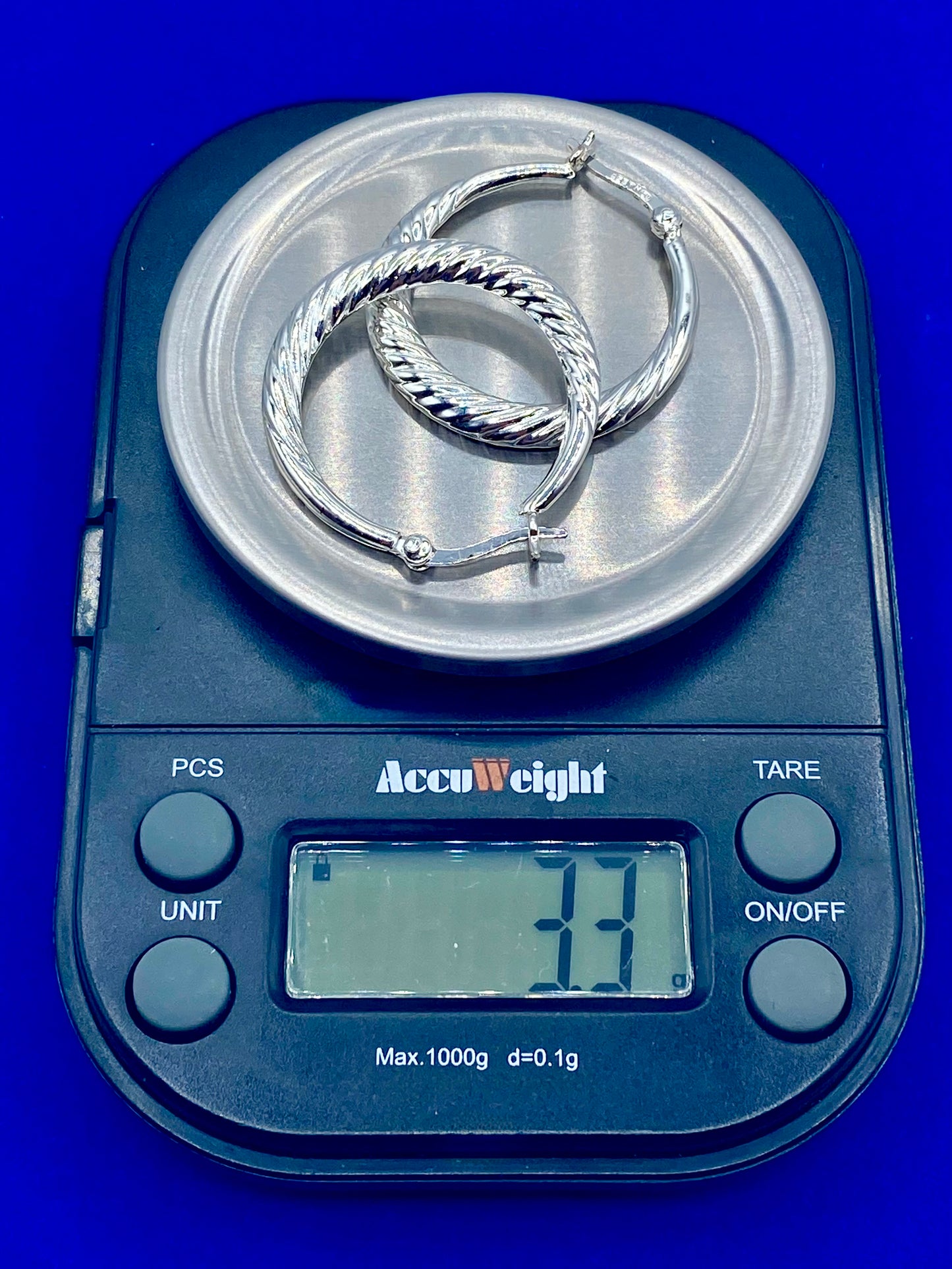 Sterling Silver Twisted Hoop Earrings