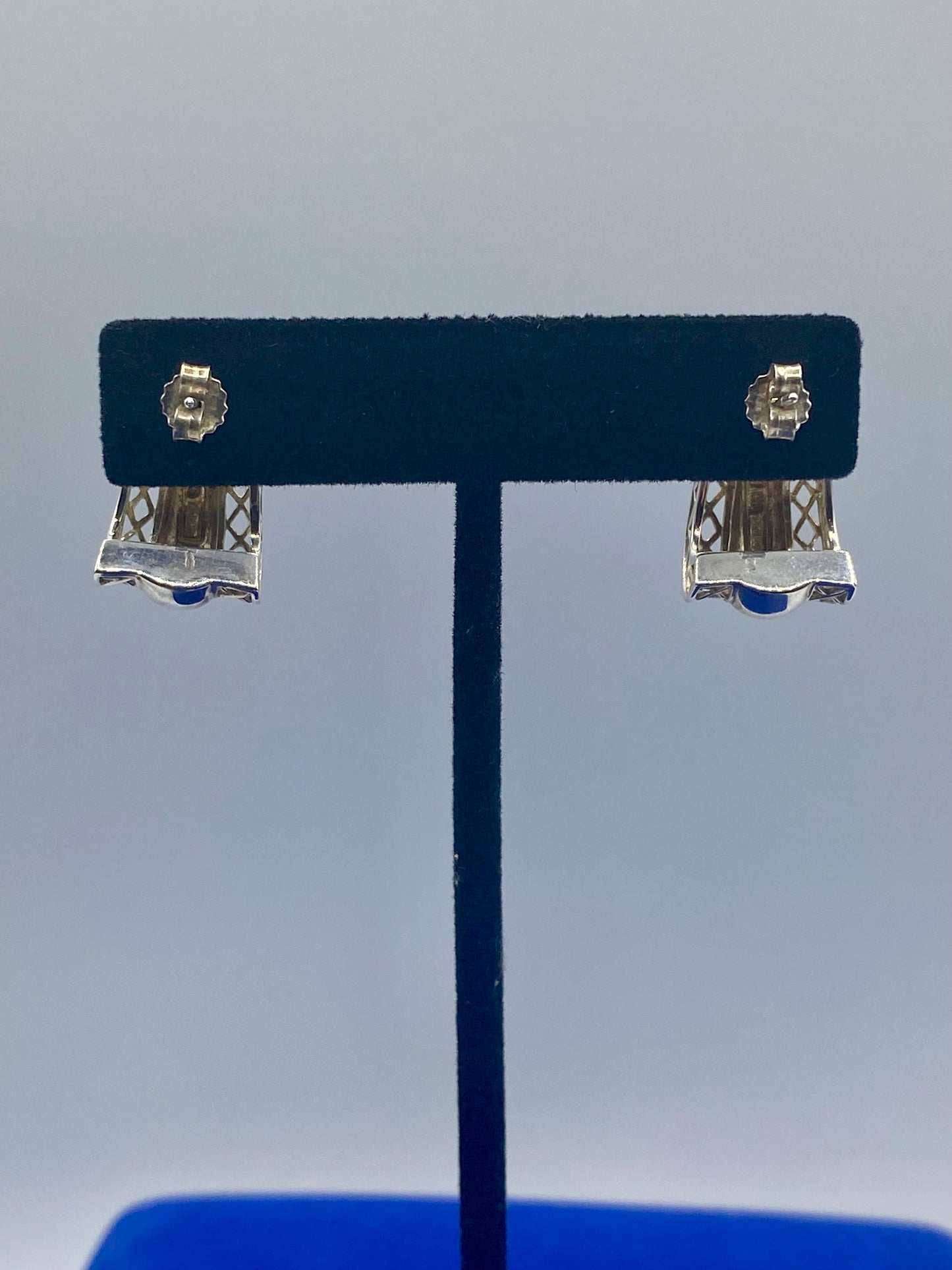 Fancy Thailand Sterling Silver Hoop Earrings