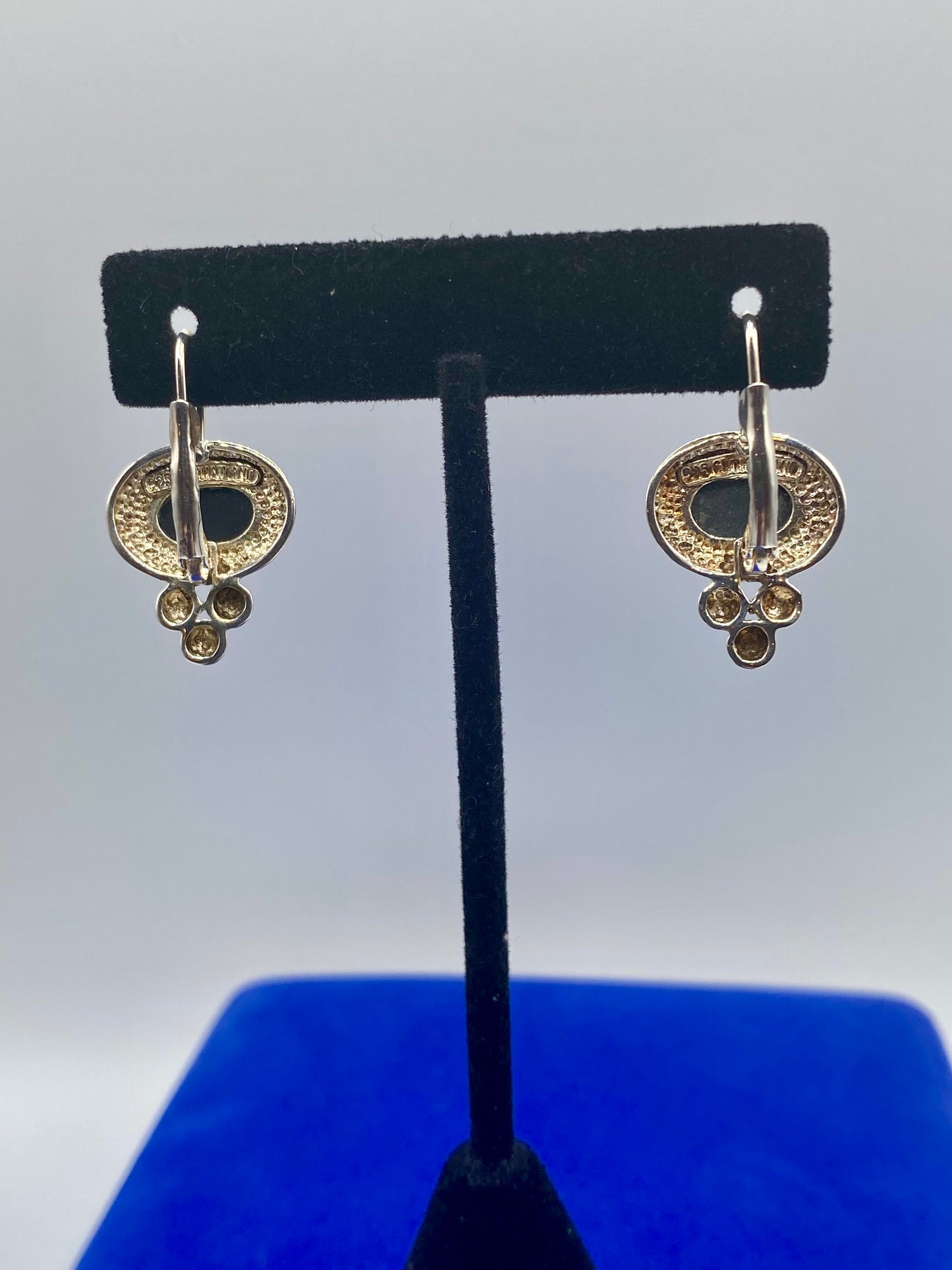 Black Onyx Sterling Silver Drop Earrings