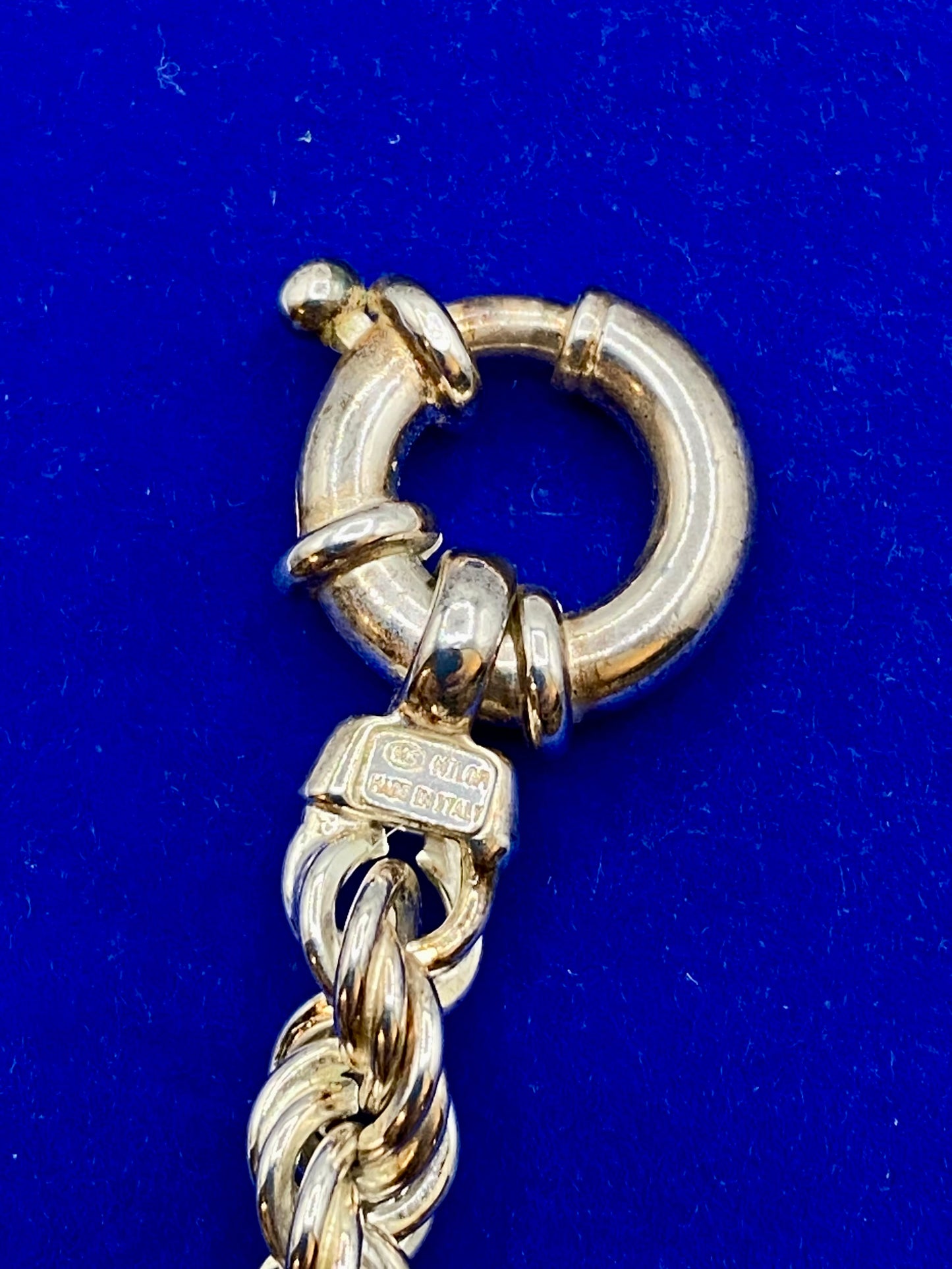 Sterling Silver Milor Italy Twisted Rope Bracelet