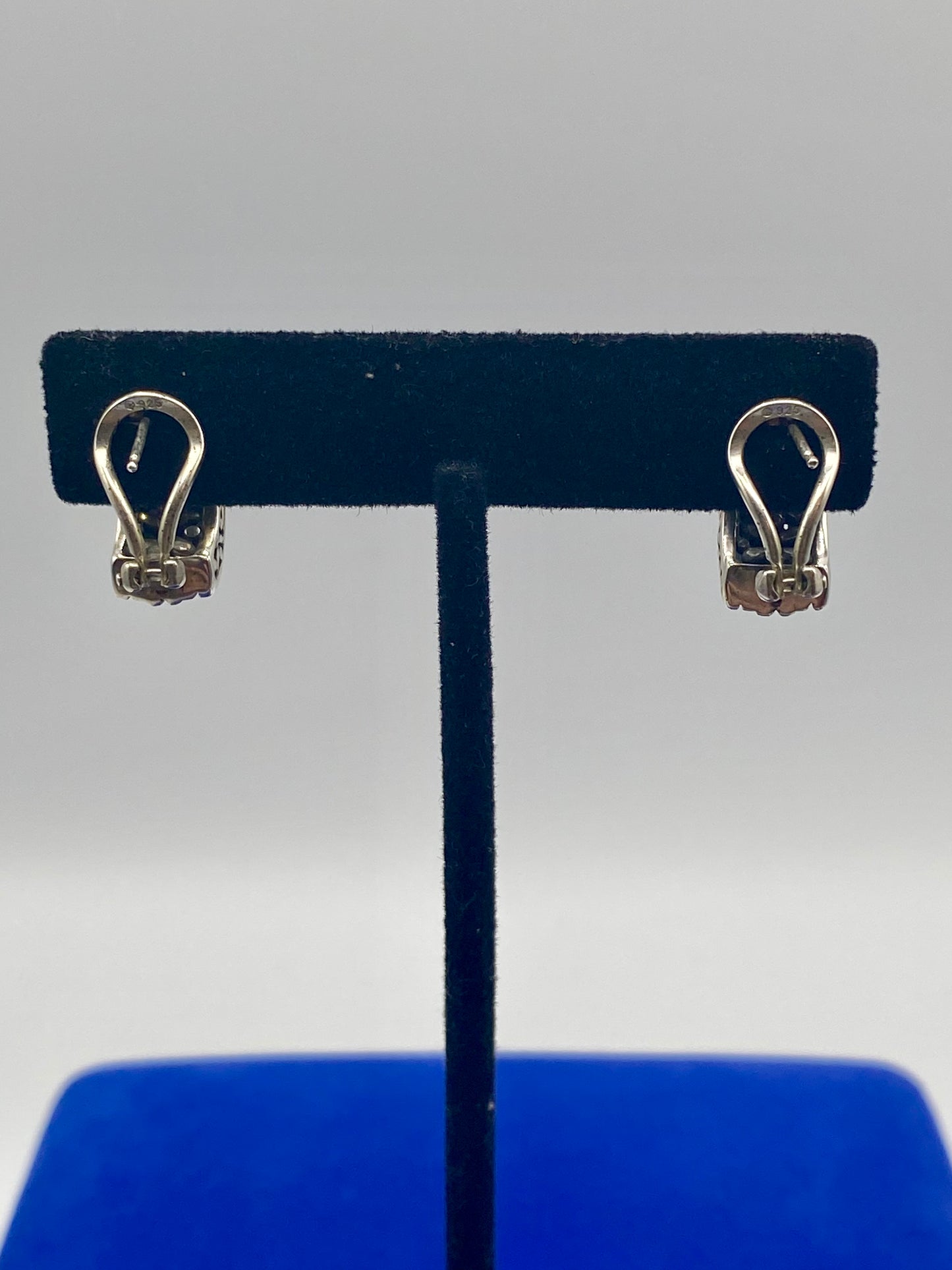 Sterling Silver Blue Topaz Earrings