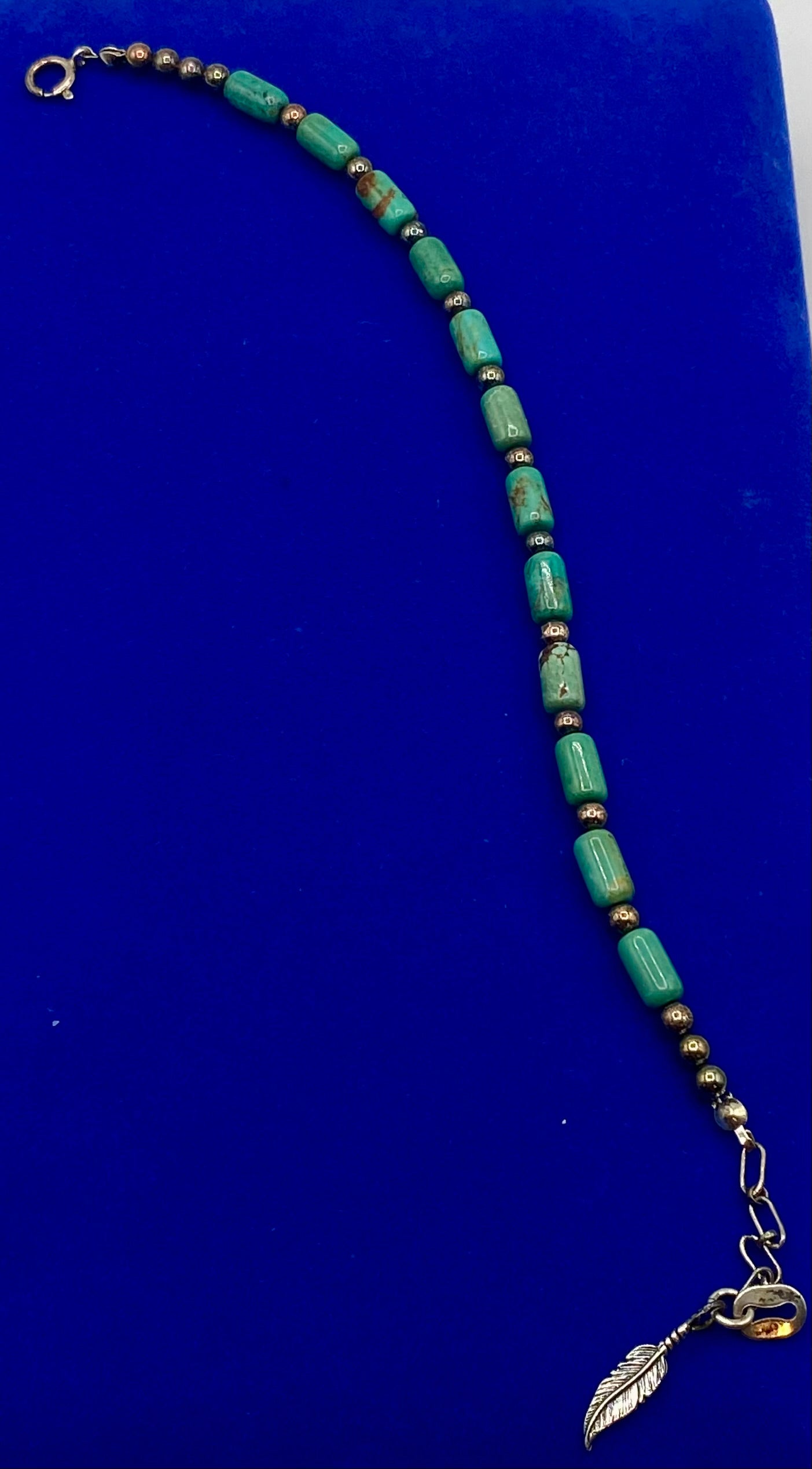 Carolyn Pollack Sterling Silver Turquoise Beaded Bracelet