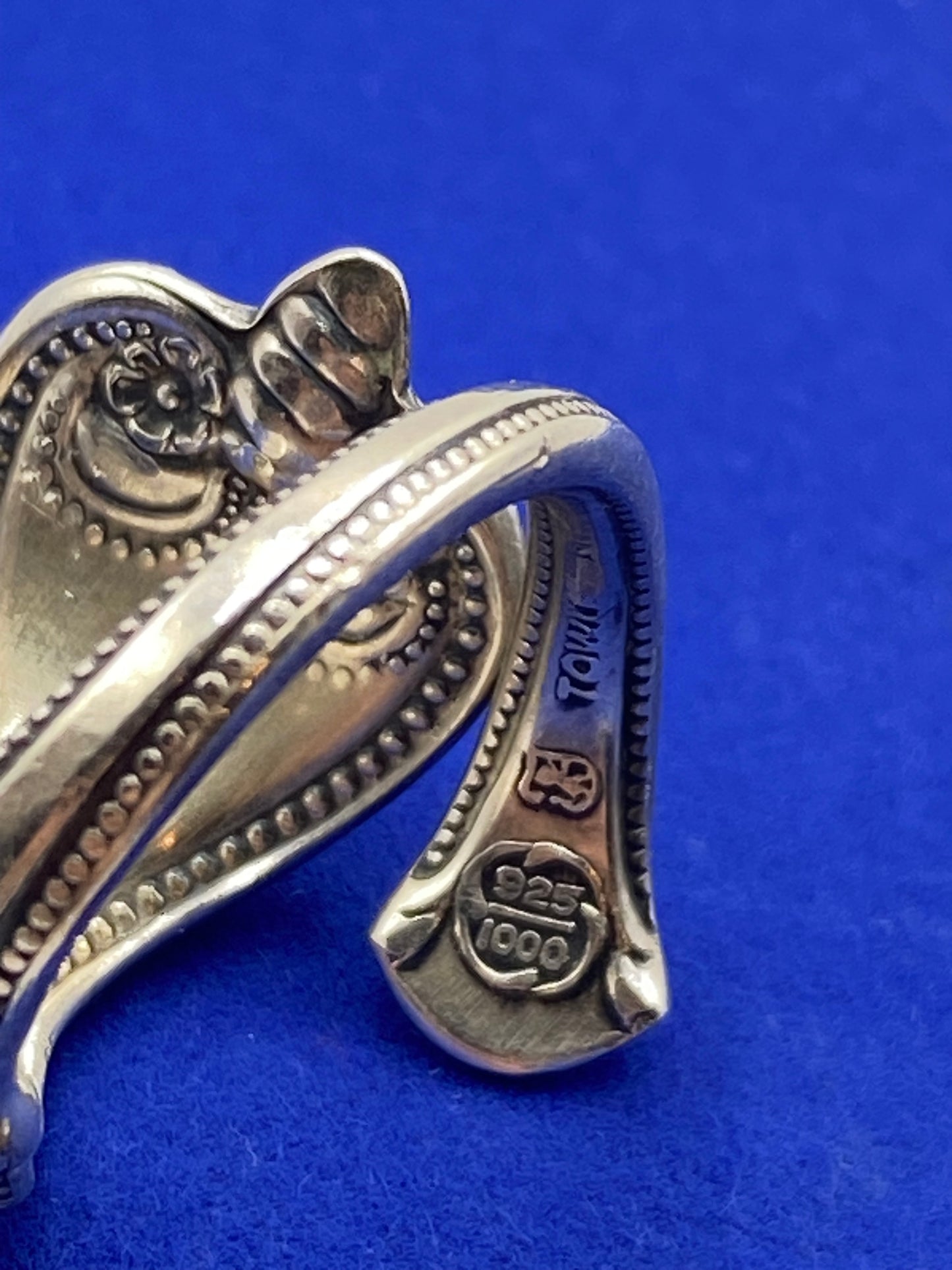 Vintage Towle 925 Sterling Silver Spoon Wrap Ring