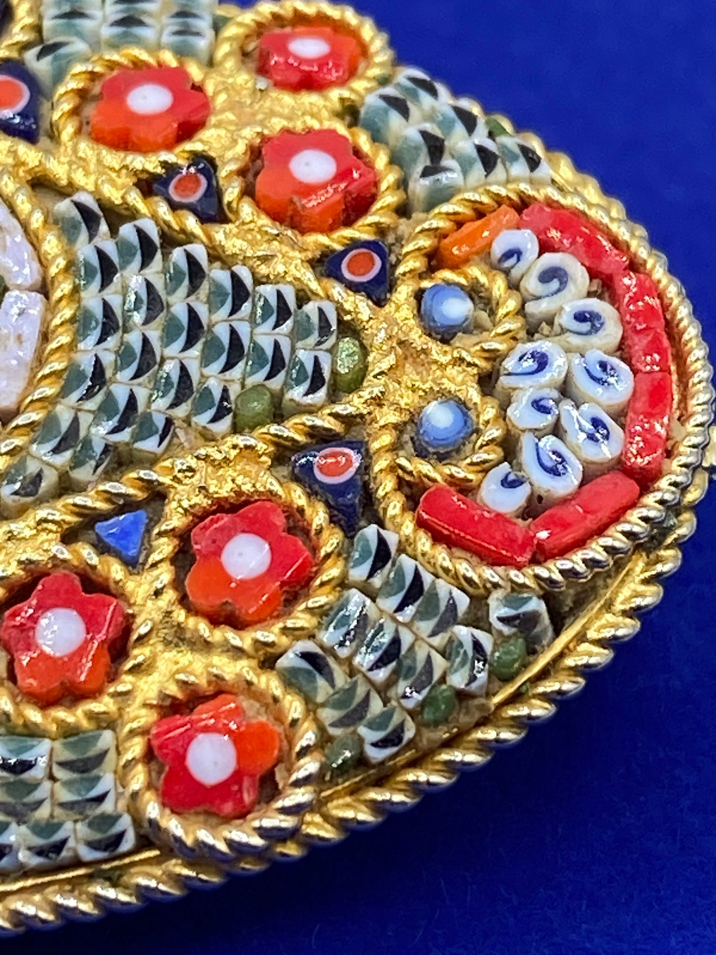 Vintage Micro Mosaic Brooch