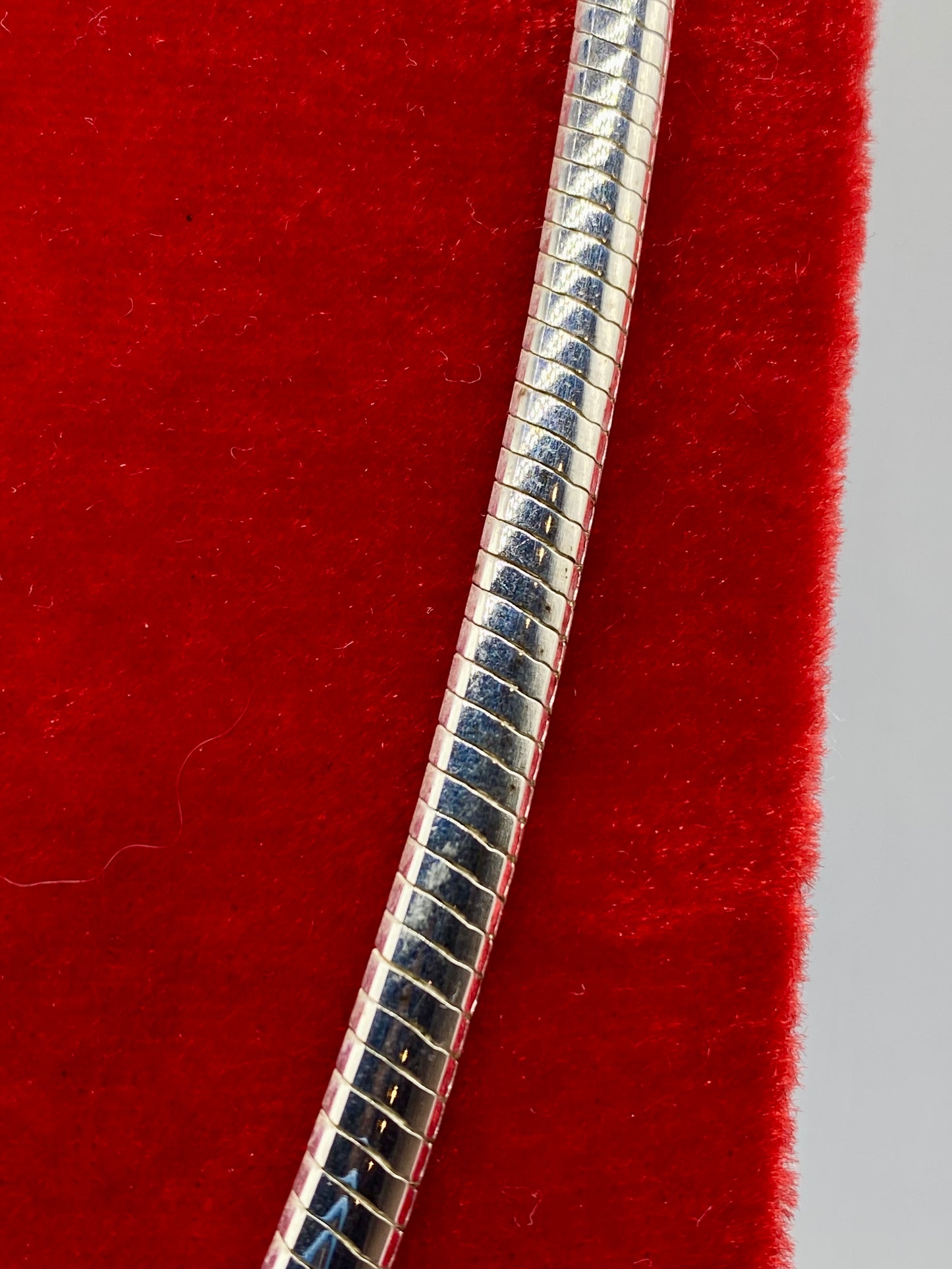 Sterling Silver Milor Italy Omega Snake Chain Necklace