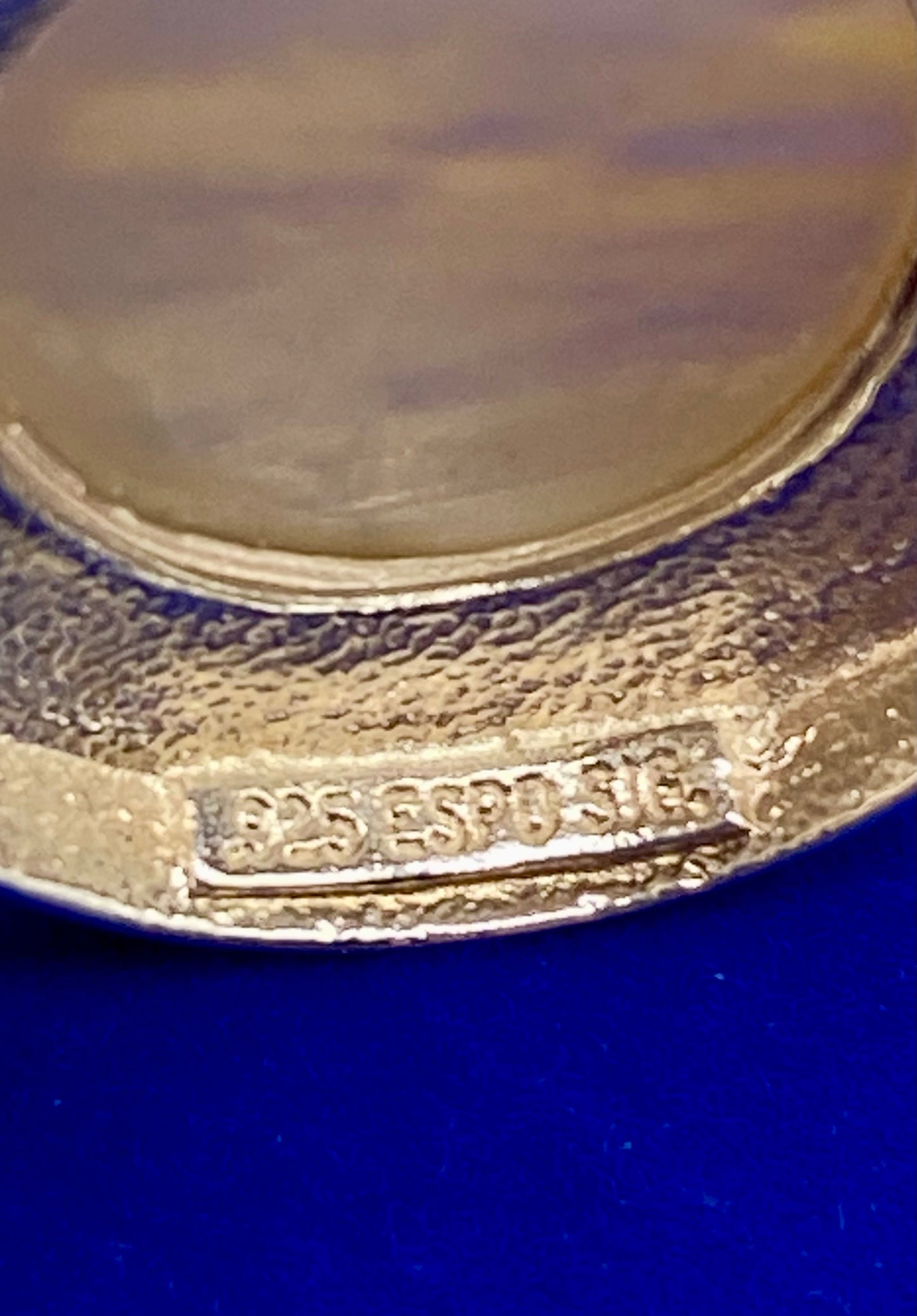 Joseph Esposito ESPO Sterling Silver MOP Oval Snap Pendant
