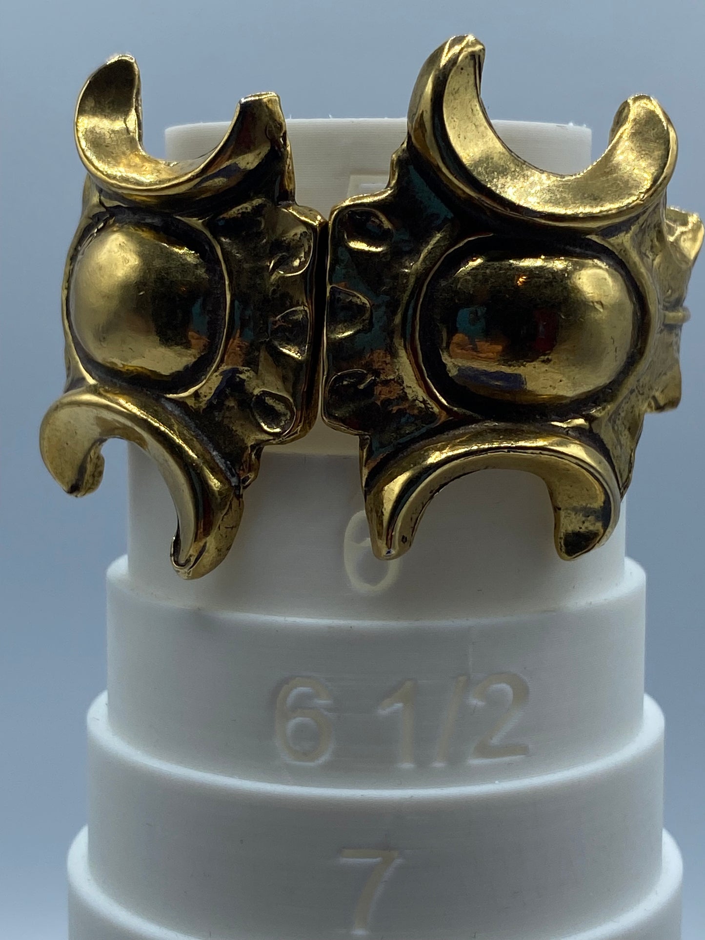 Gold Tone Modernist Clamper Bracelet