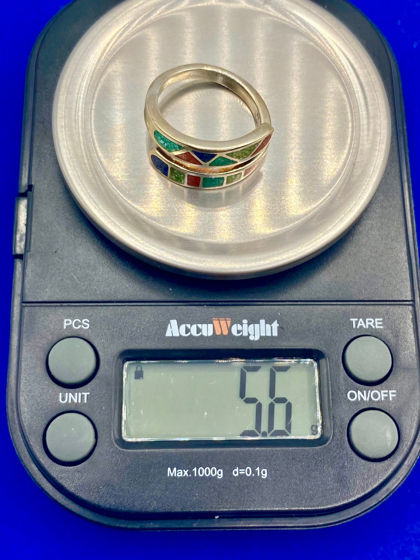 Sterling Silver Carolyn Pollack Relios Multi Gemstone Inlay Ring