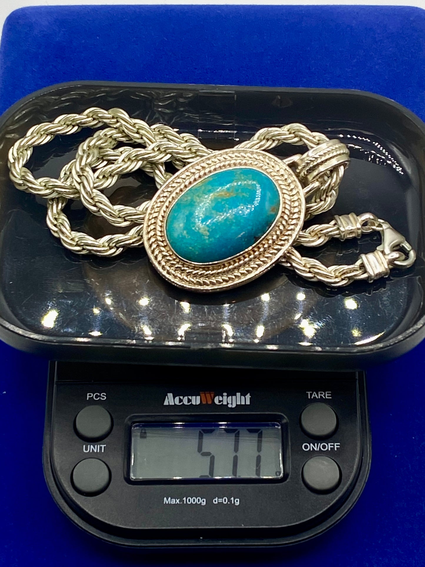 Whitney Kelly Sterling Silver Oval Turquoise Gemstone Necklace