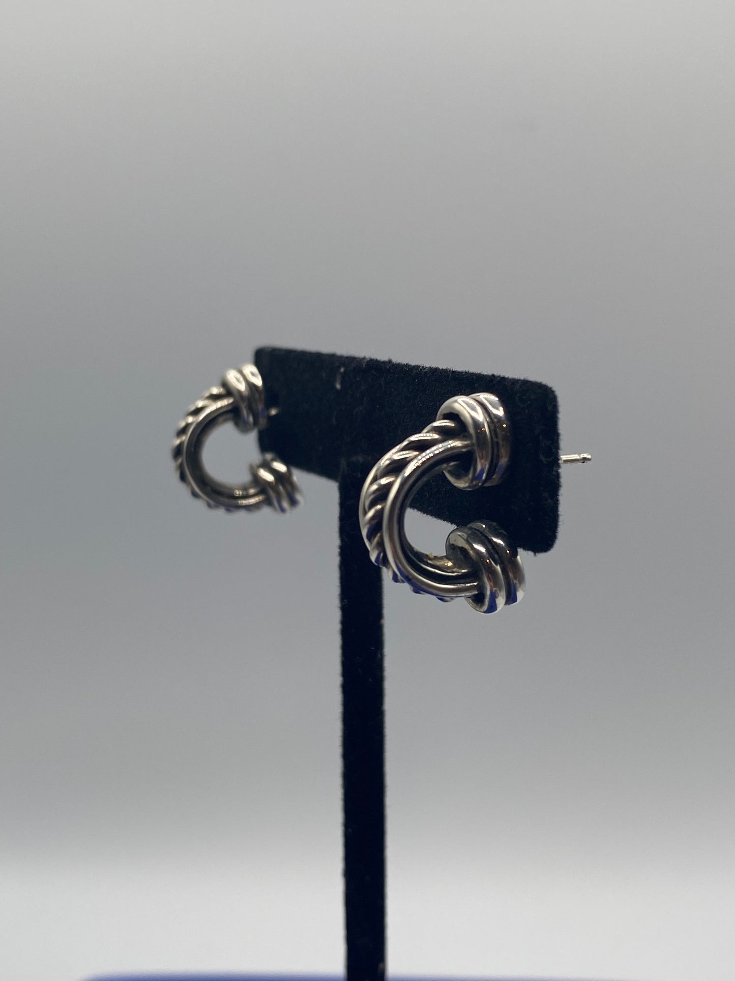David Wysor Sterling Silver Half Hoop Earrings