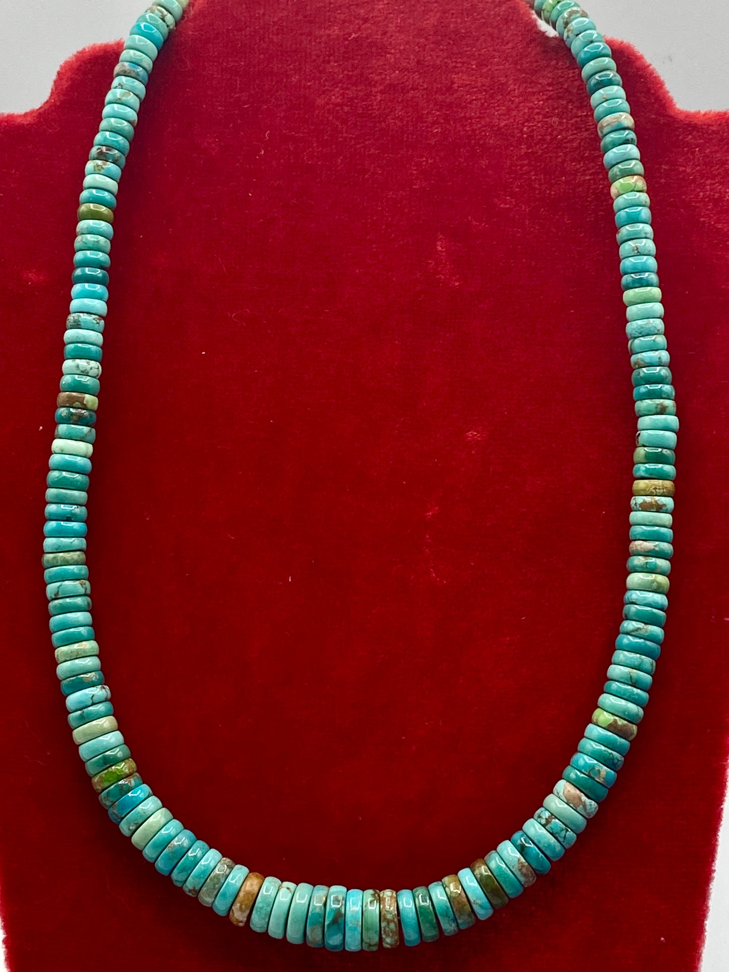 Vintage Native American Turquoise Sterling Silver Necklace