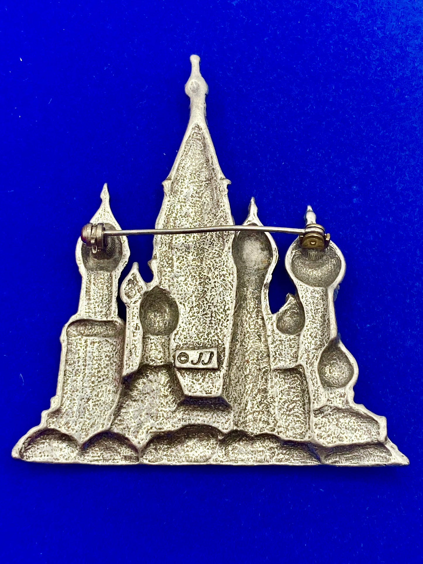 JJ Silver Tone Pewter Russian Saint Basil’s Cathedral Brooch