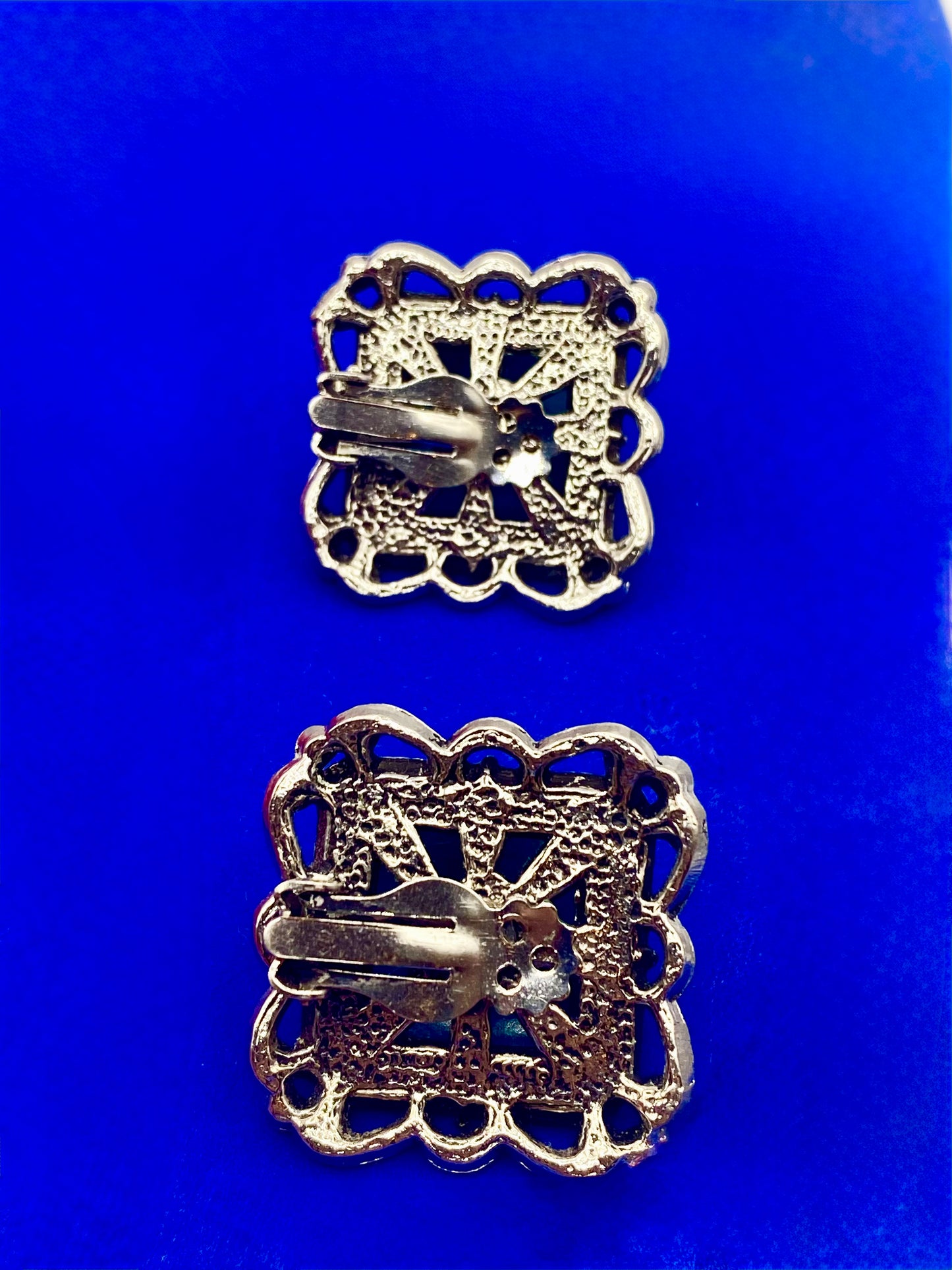 Chunky Lucite Square Clip Ons