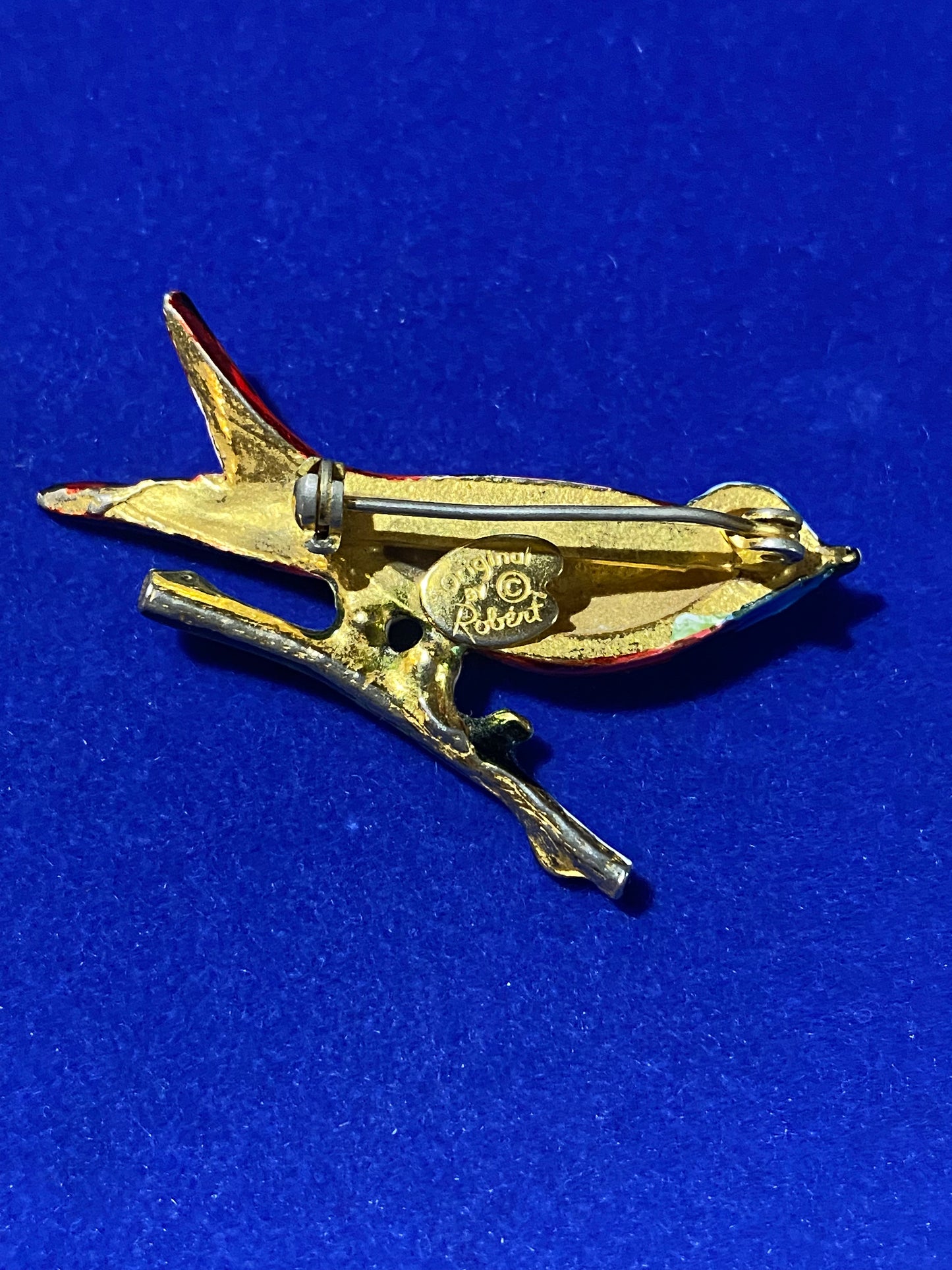 Vintage Orginal By Robert Enameled Bird Brooch