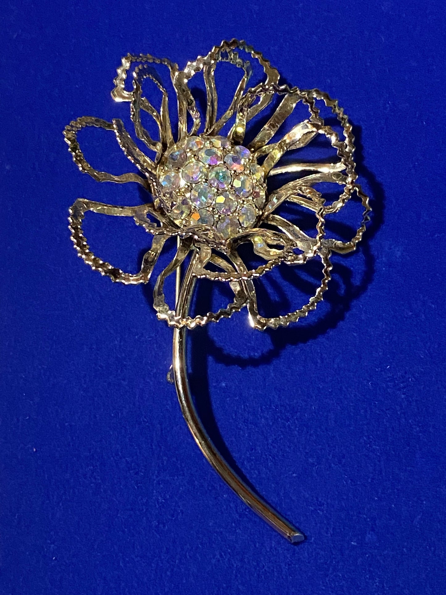 Vintage Sarah Coventry AB Flower Brooch