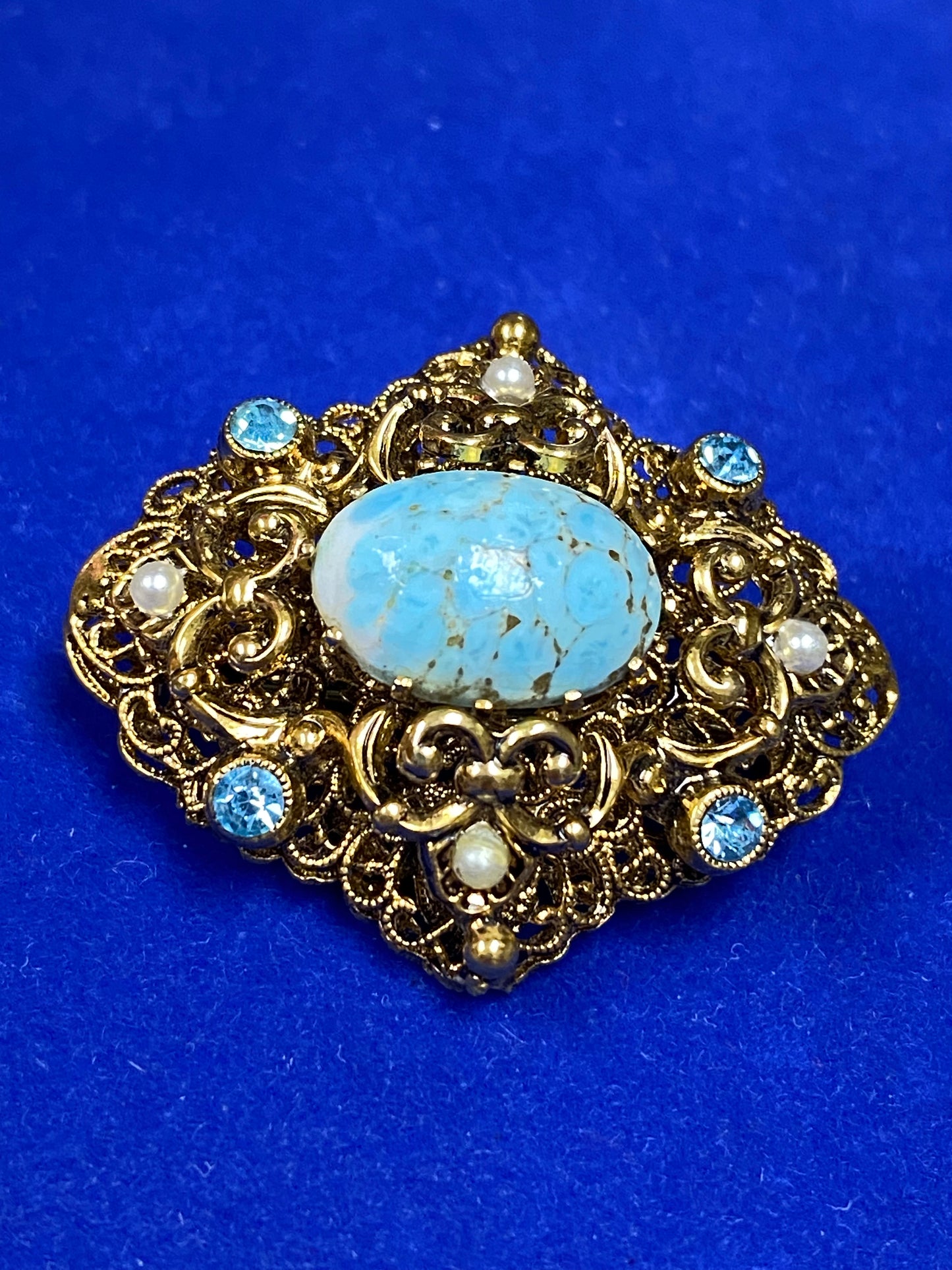 Vintage Austria Glass Brooch