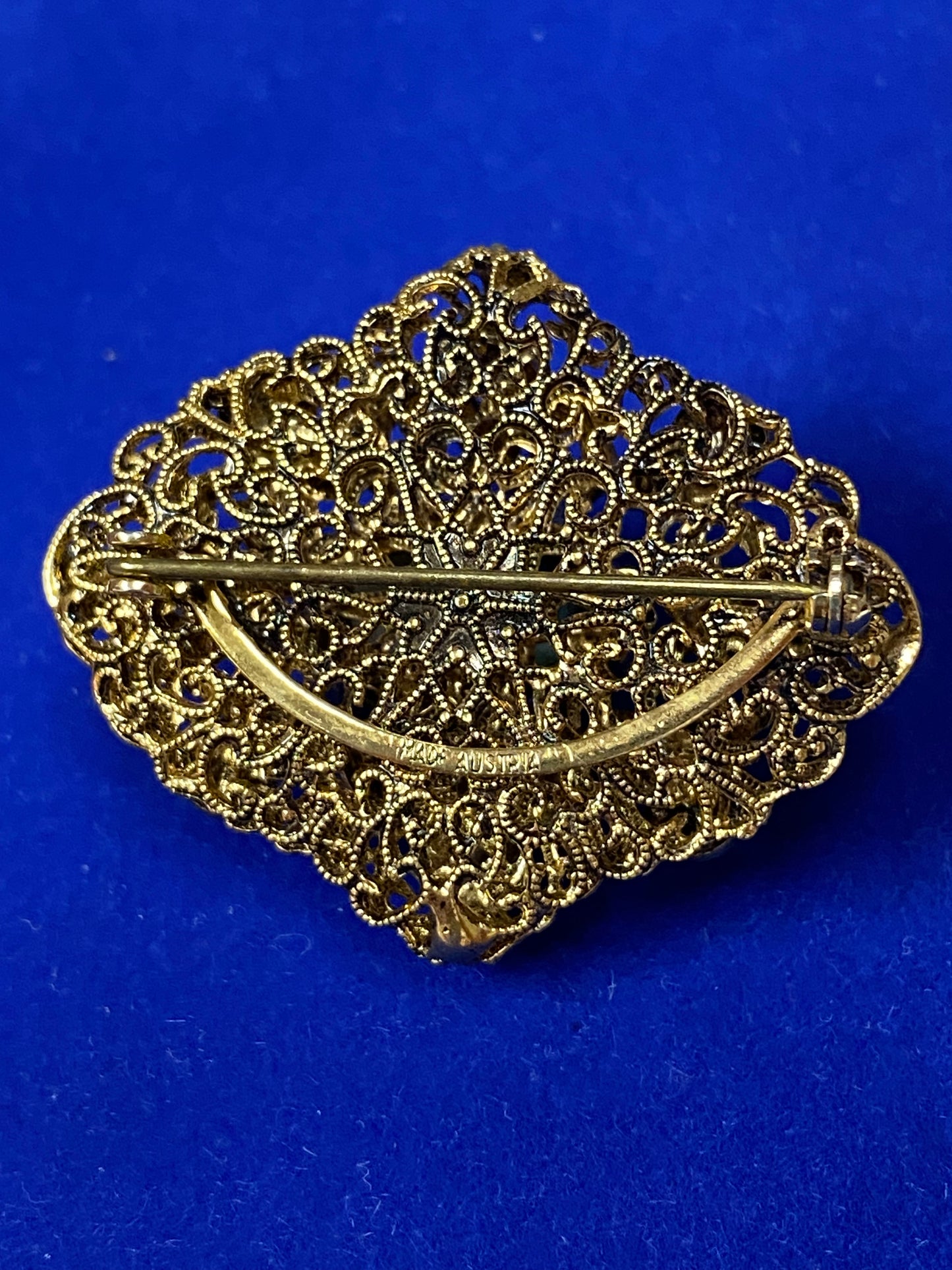Vintage Austria Glass Brooch