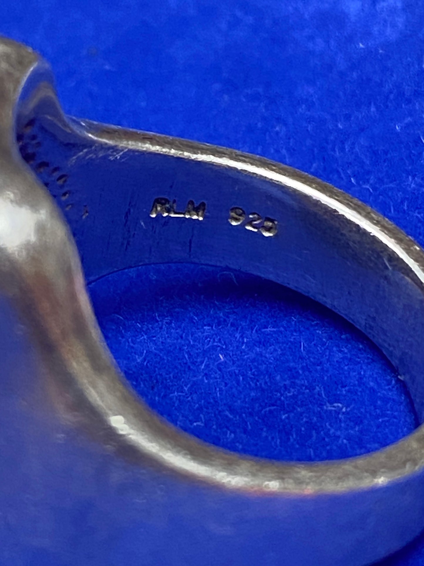 Vintage Sterling Silver Robert Lee Morris Concave Top Ring