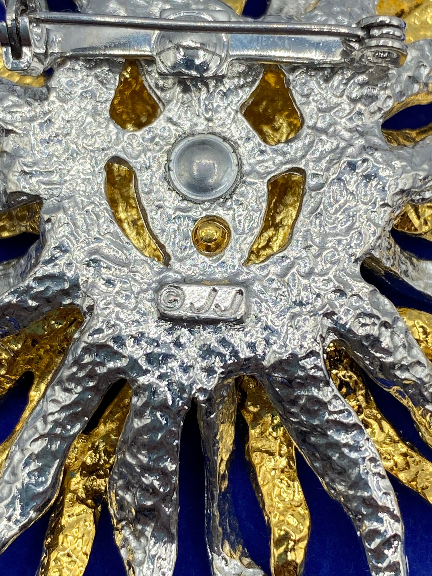 Vintage JJ Sun Face Brooch