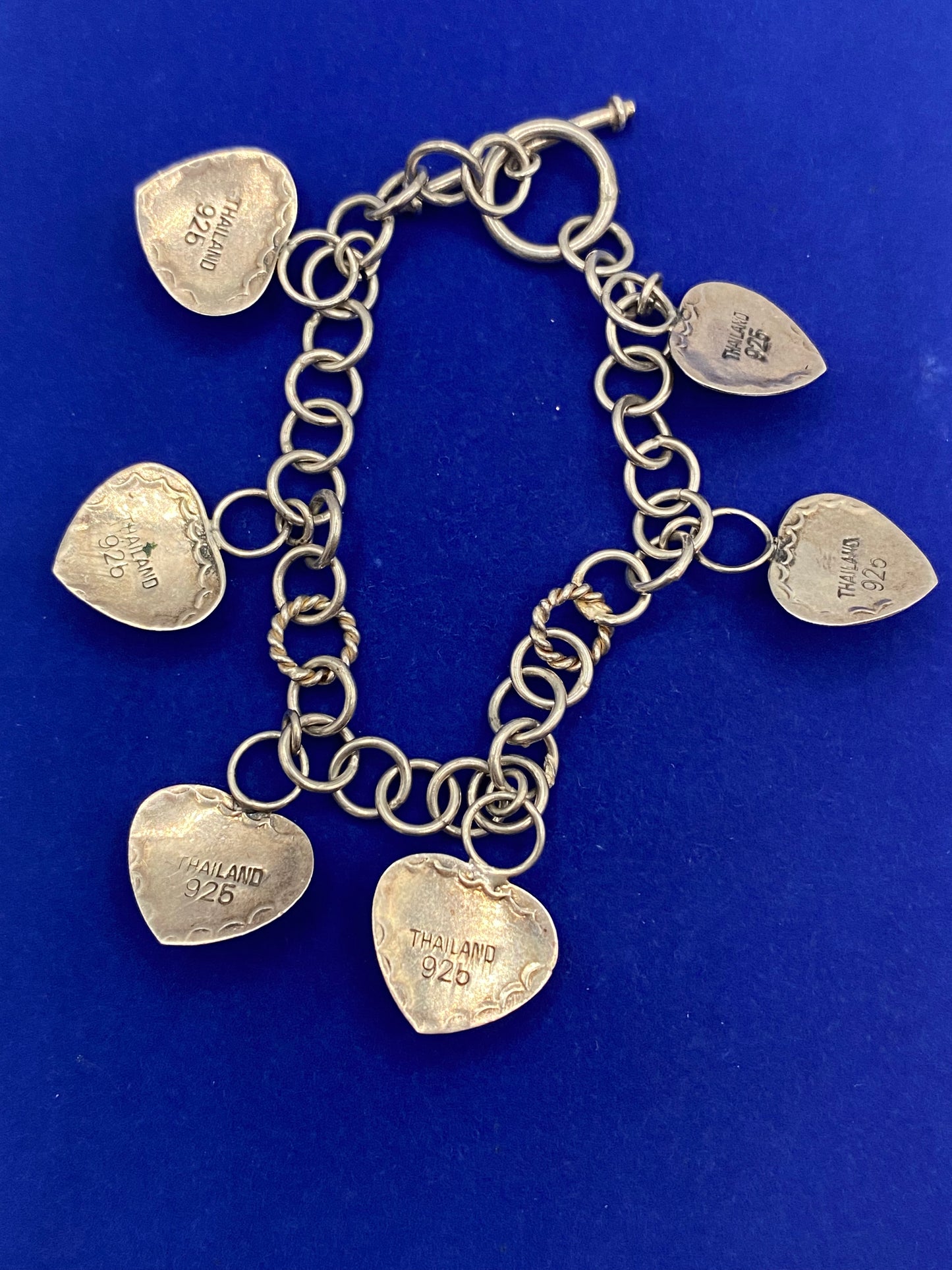 Sterling Silver Heart Charm Bracelet
