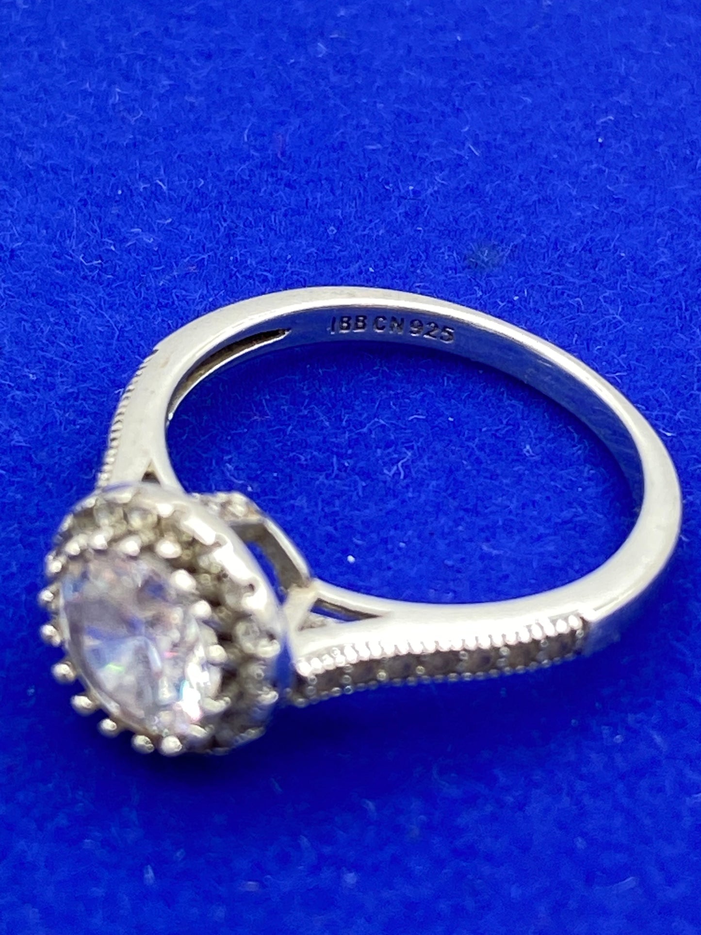 Sterling Silver CZ Round Ring