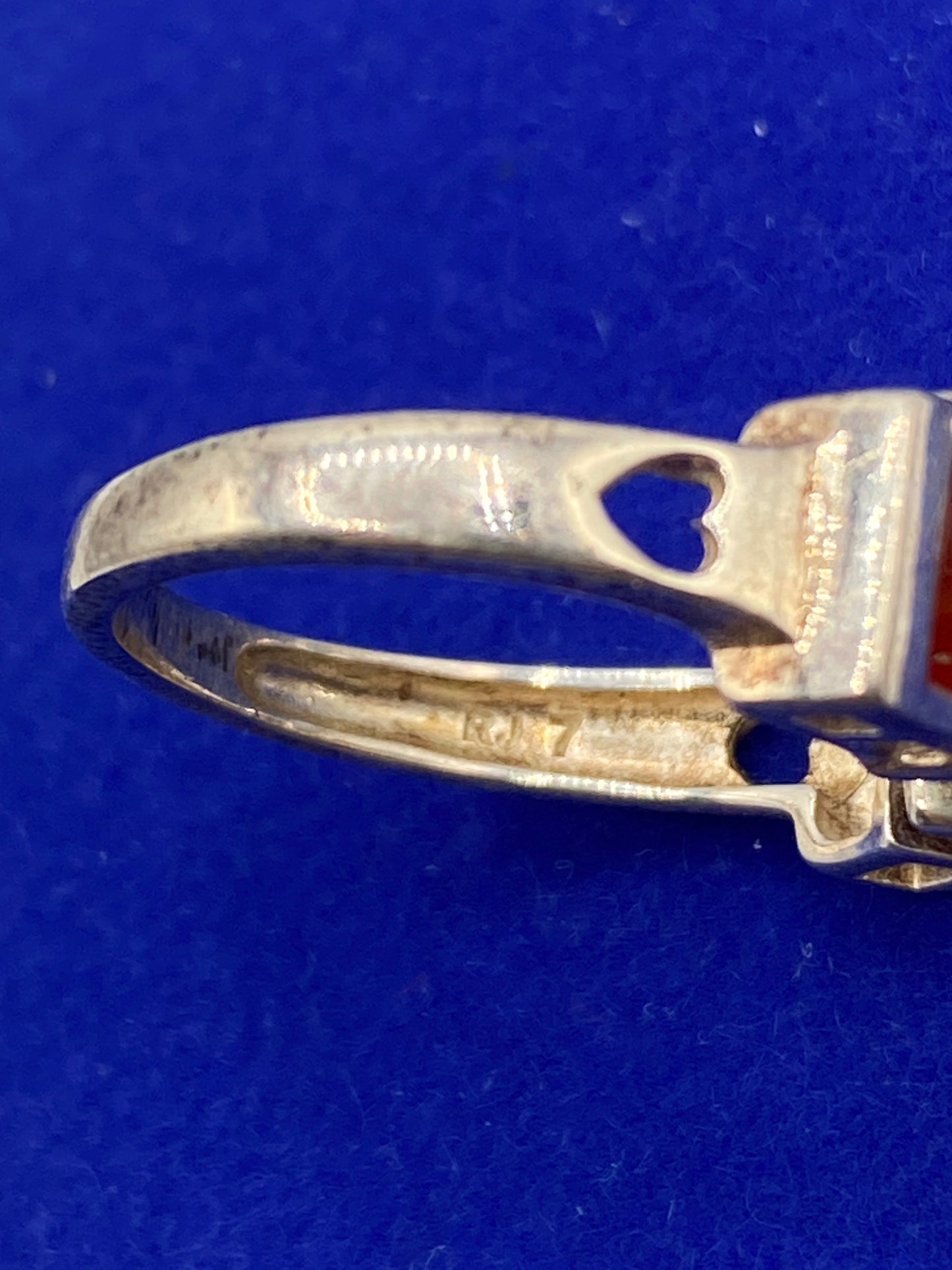 Sterling Silver Carnelian Love Ring