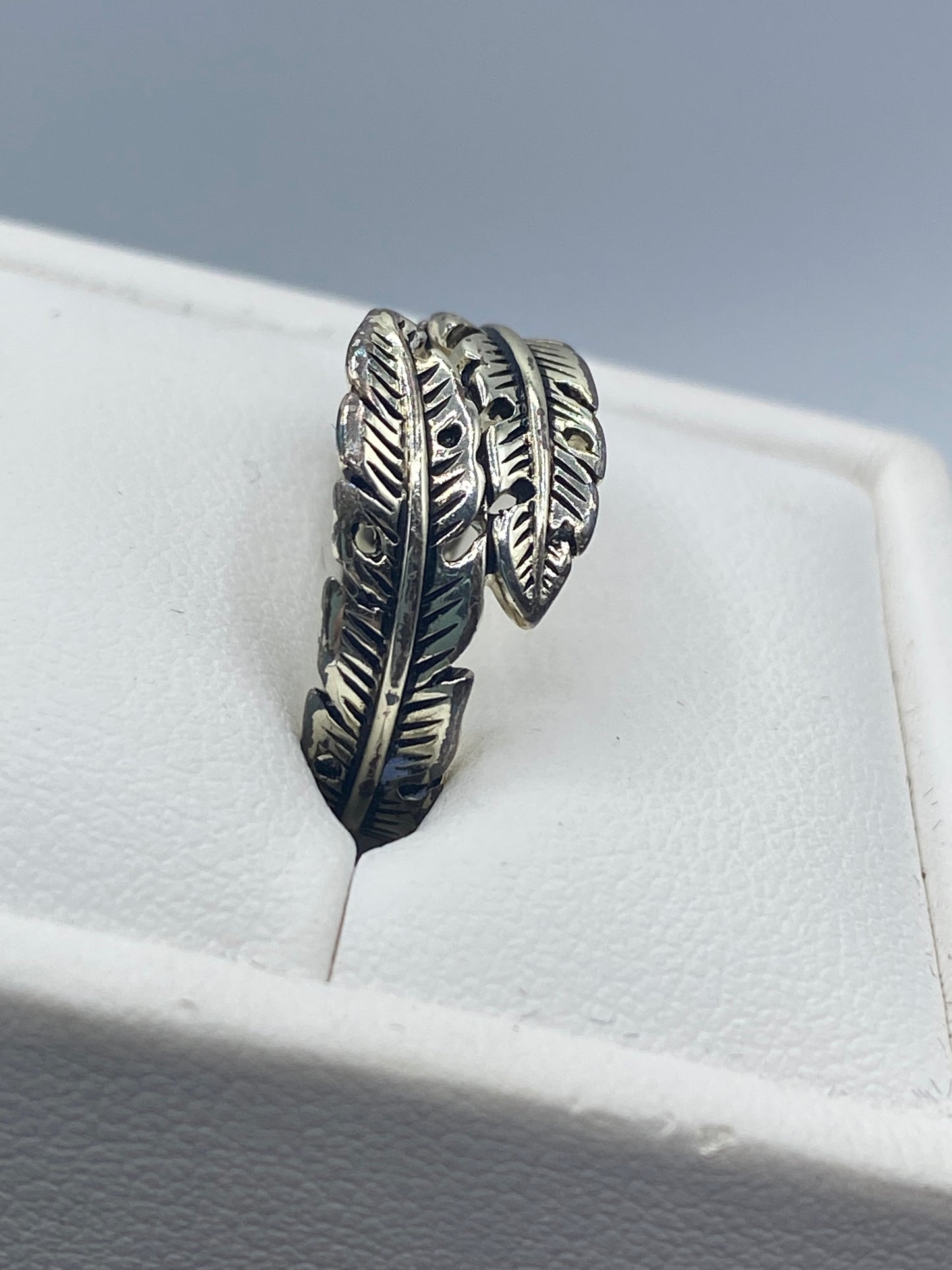 Primrose Sterling Silver Feather Ring