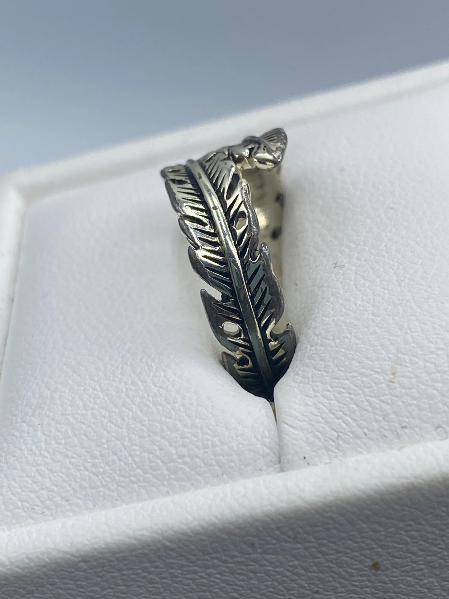 Primrose Sterling Silver Feather Ring
