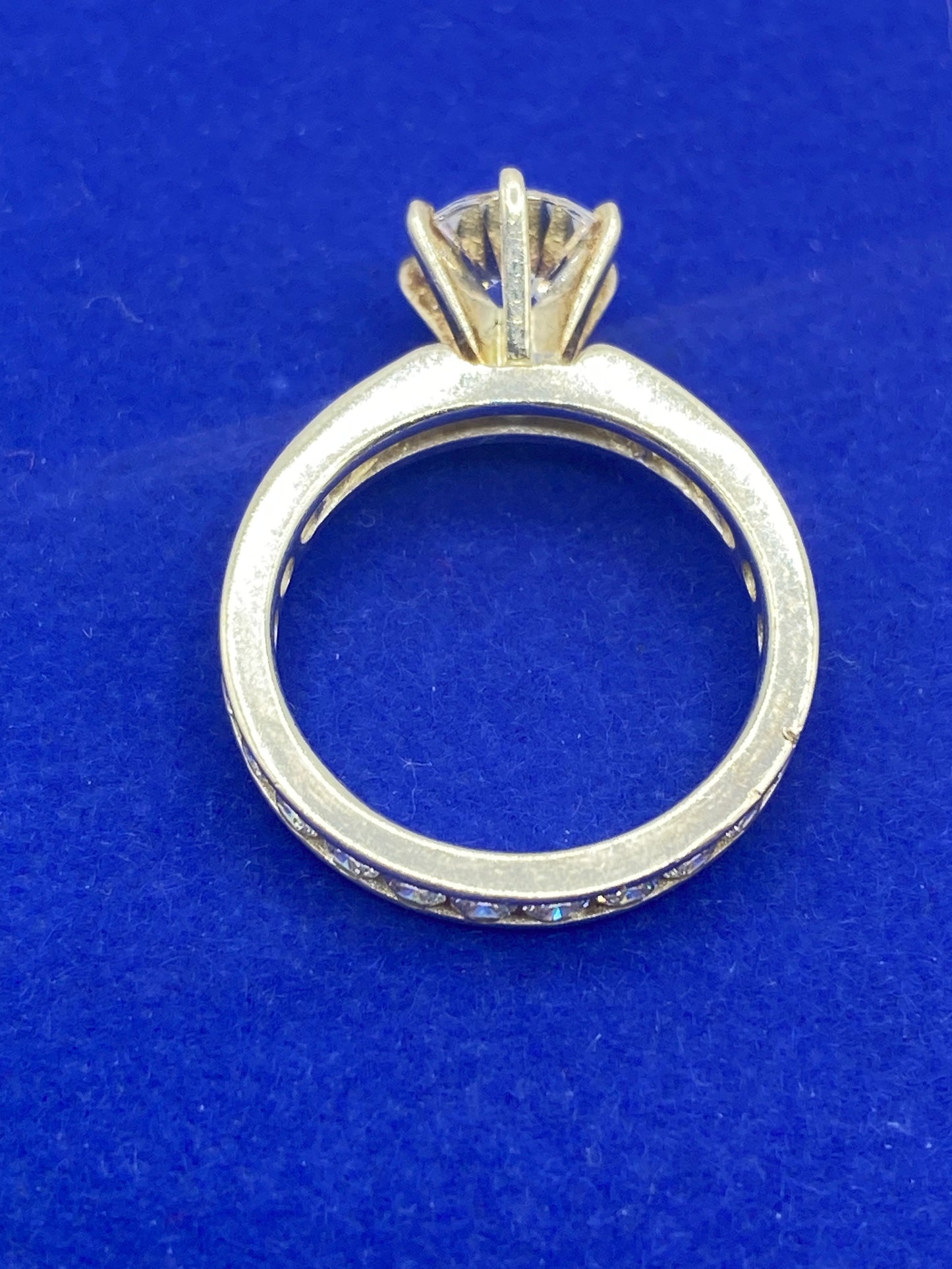 Sterling Silver DQ CZ Ring