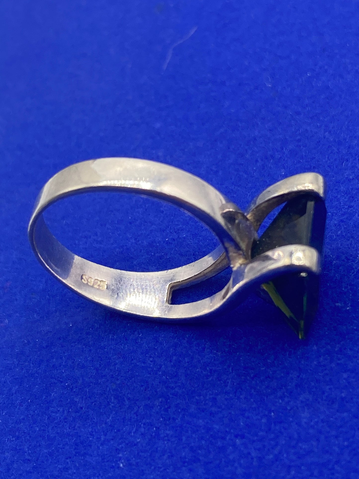 Sterling Silver Green CZ Ring
