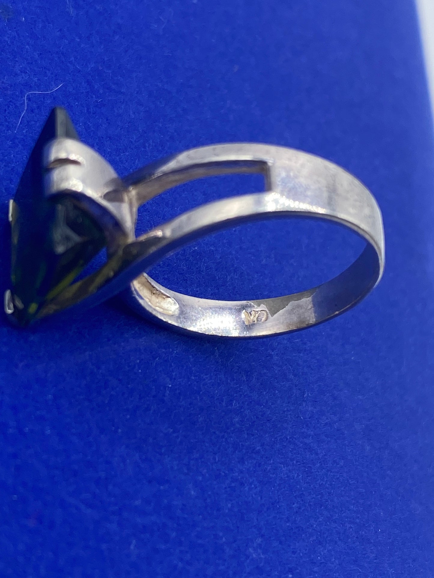 Sterling Silver Green CZ Ring