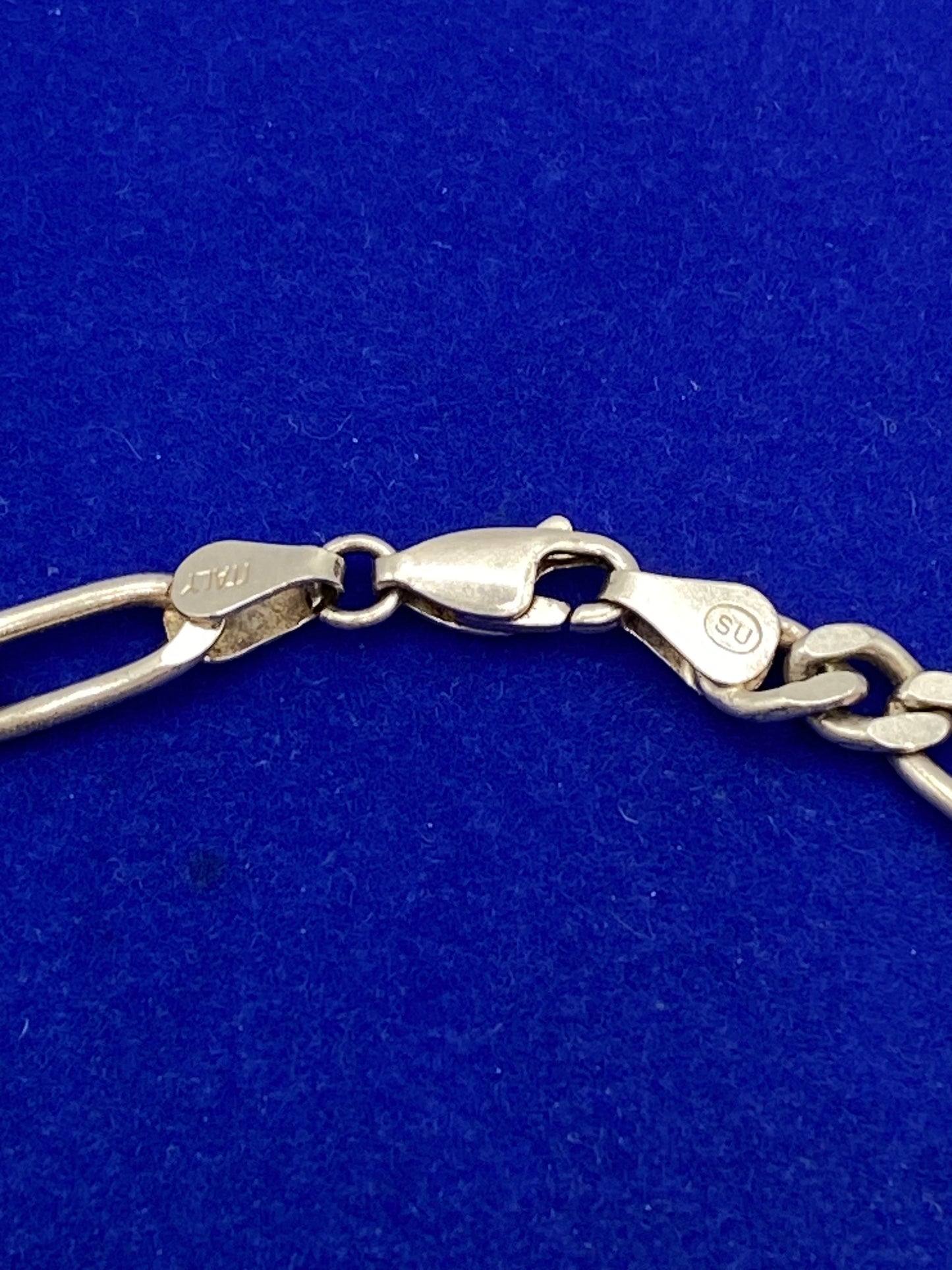 Sterling Silver Figaro Chain Bracelet