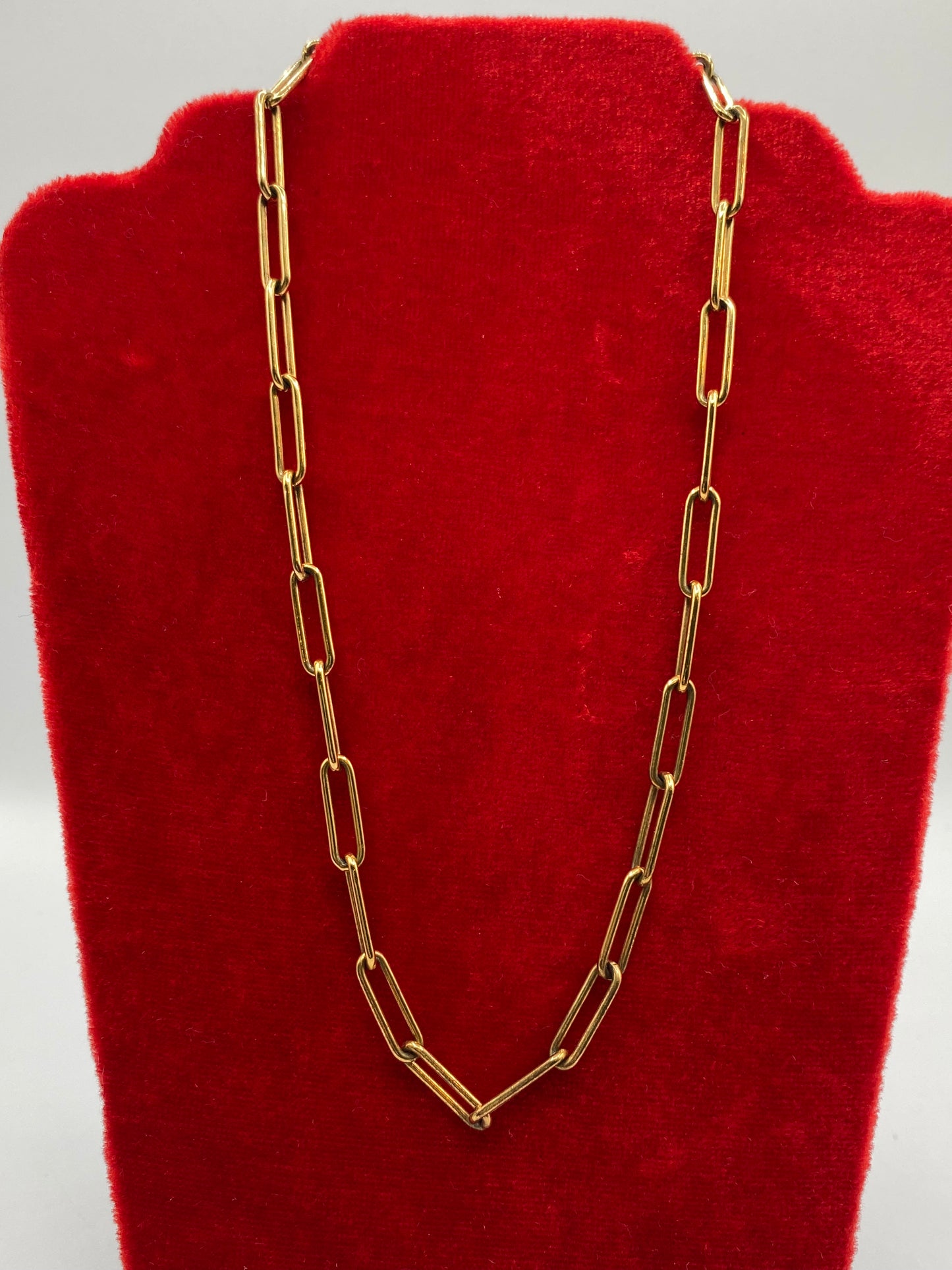 Sterling Silver Vermeil Paper Clip Chain