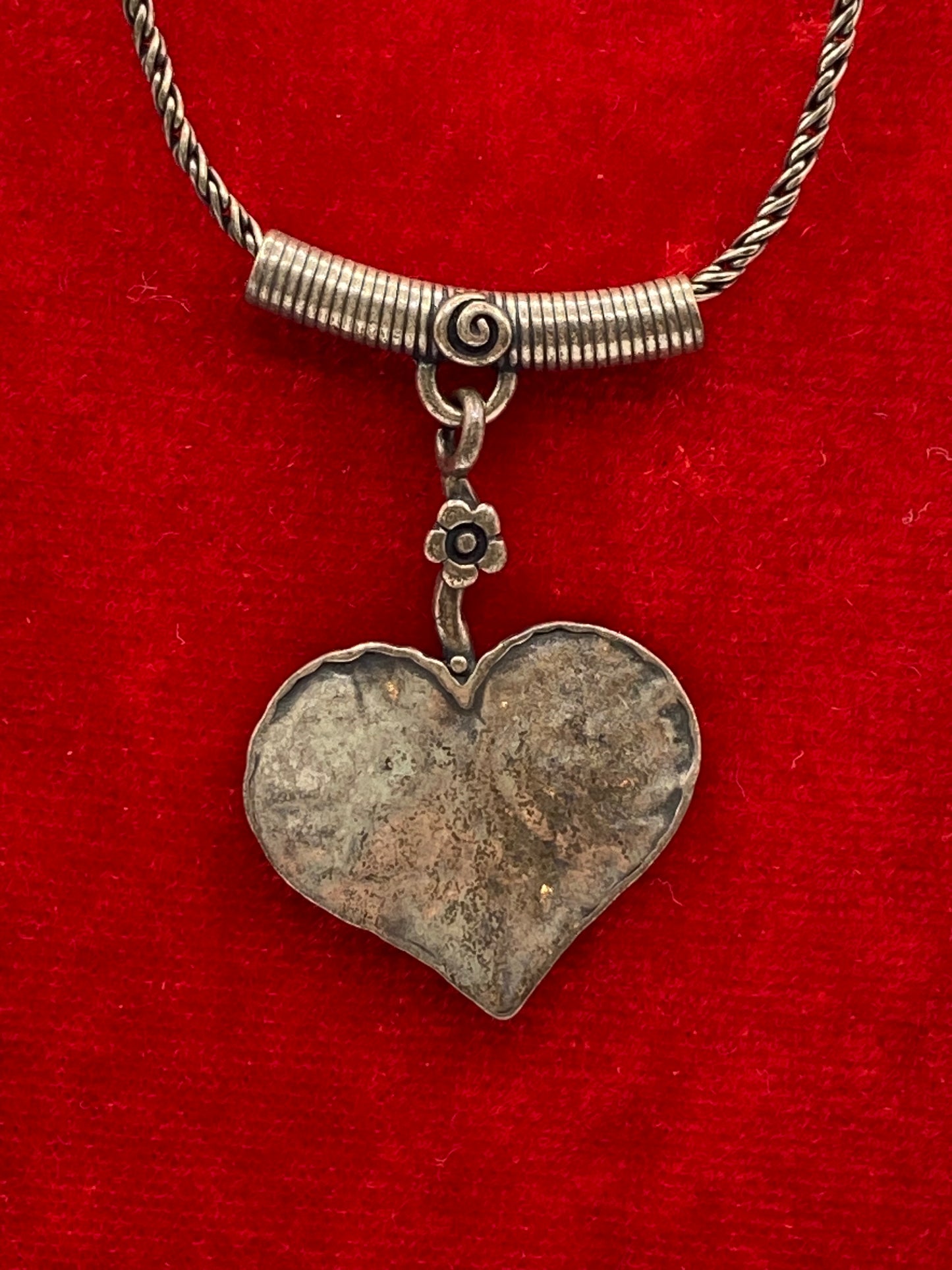 Sterling Silver Didae Heart Necklace