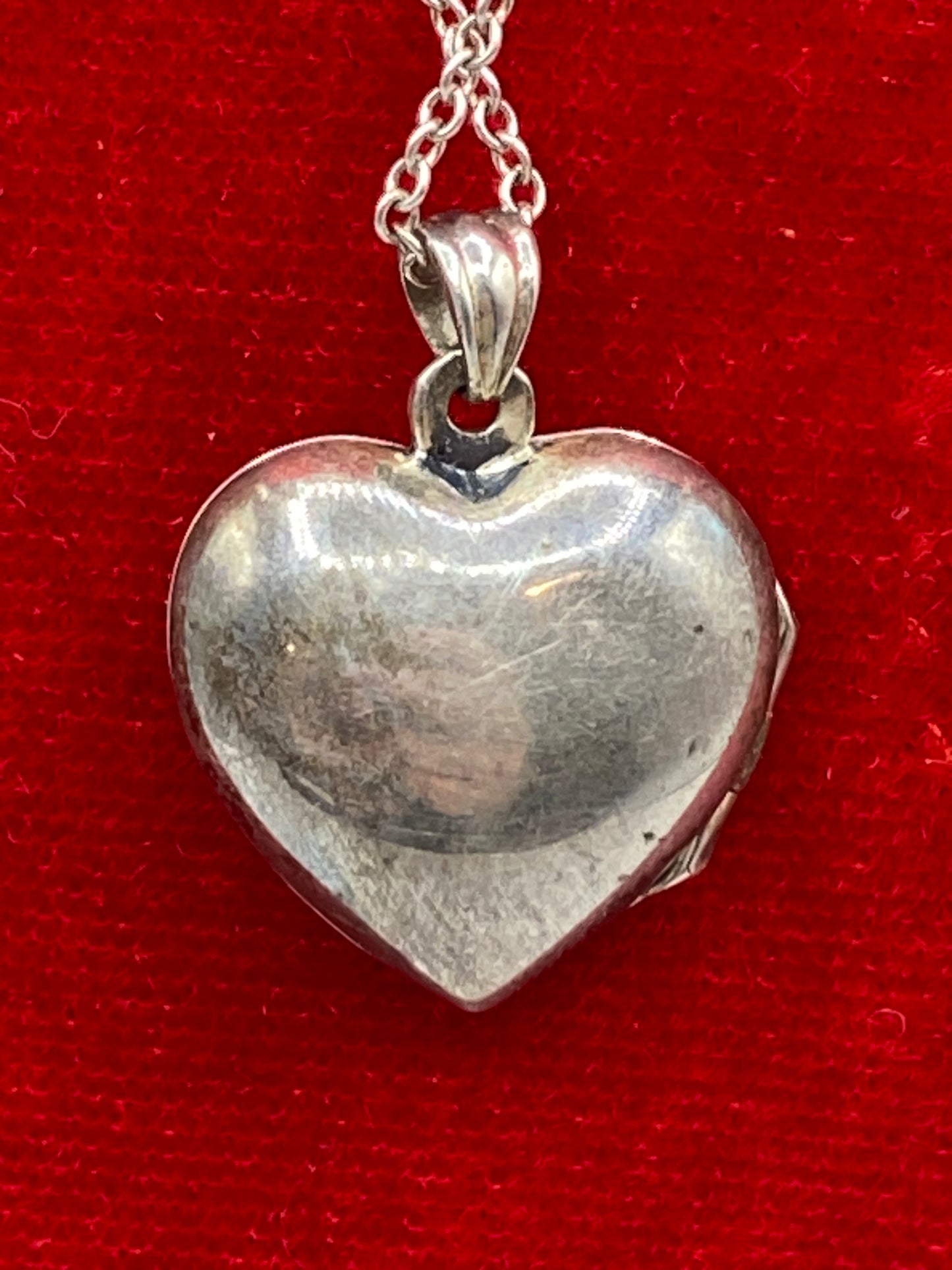 Sterling Silver Avon Heart Locket Necklace