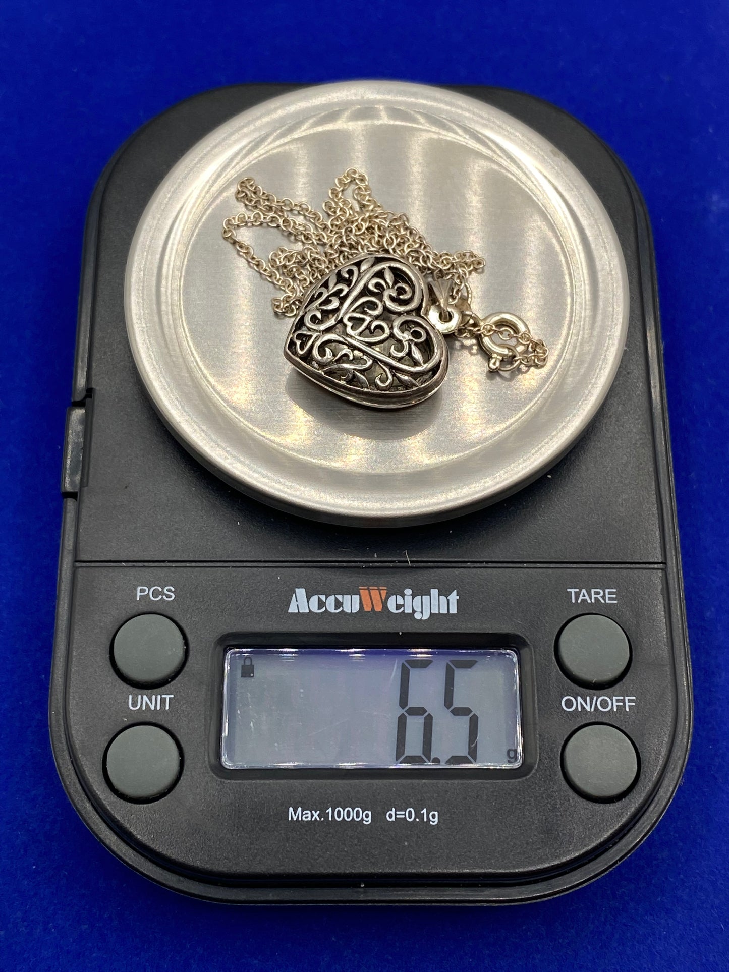 Sterling Silver Avon Heart Locket Necklace