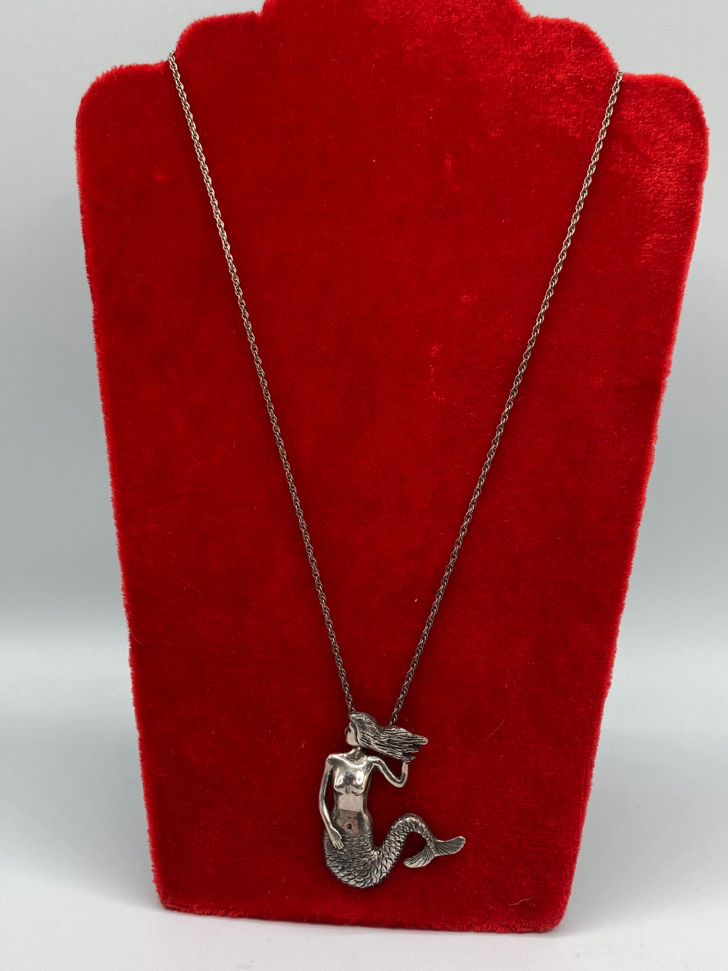 Sterling Silver Artisan Made Mermaid Necklace