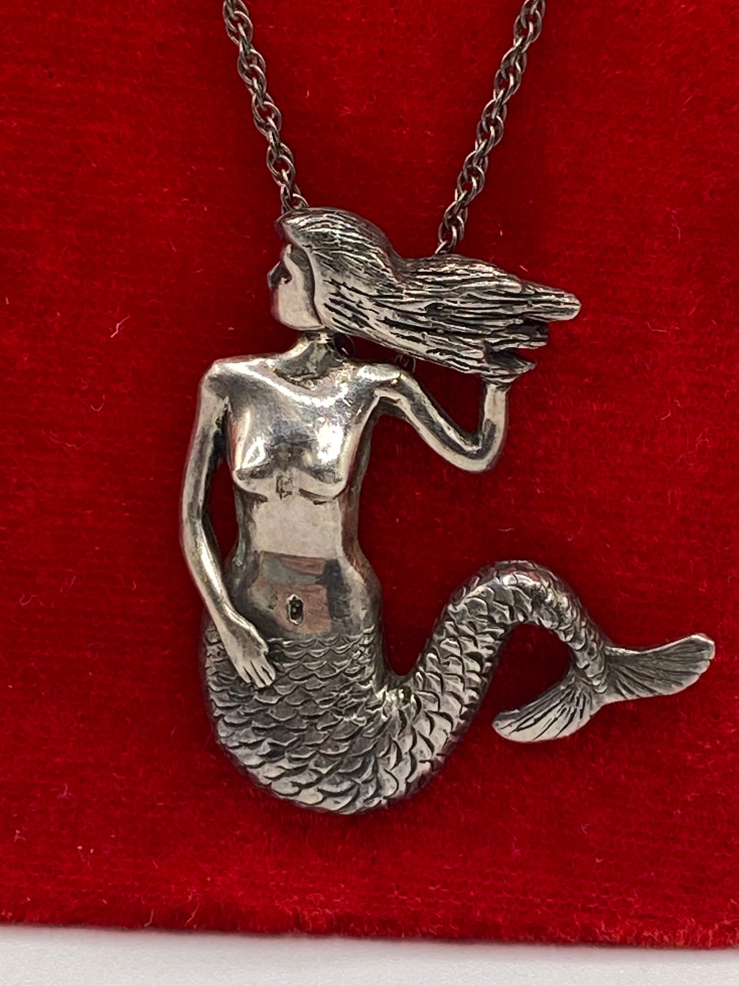 Sterling Silver Artisan Made Mermaid Necklace