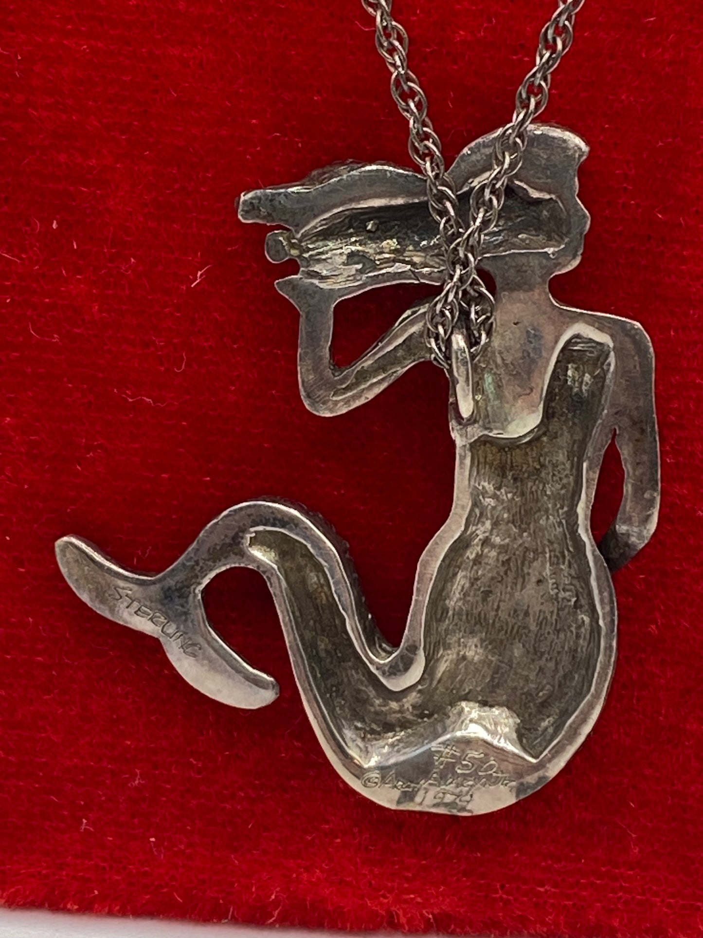 Sterling Silver Artisan Made Mermaid Necklace